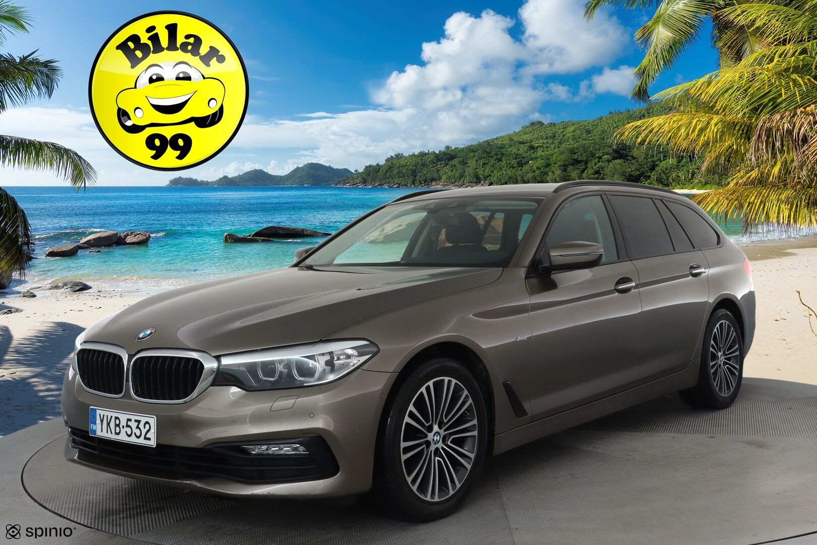 BMW 520 2018 G31 Touring 520d A xDrive Business Sport **Webasto / Vakkari / P.kamera / Digimittaristo / Puolinahat / LED / Navi** - Suomi-auto / Kahdet renkaat aluvanteilla