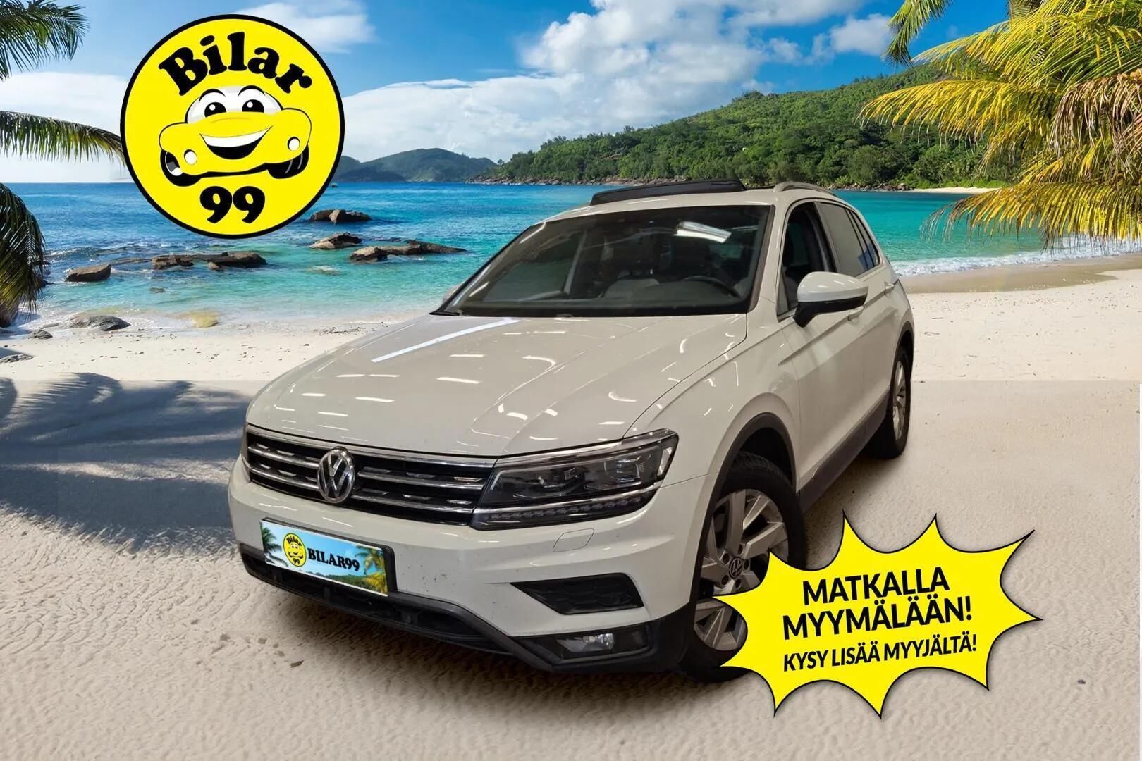Volkswagen Tiguan 2018 Comfortline 1,4 TSI 110 kW (150 hv) 4MOTION DSG-automaatti - | 2 om. Suomi-auto | Webasto | ACC | Koukku | Panorama | Adaptiiviset Ledit | Apple & Android | Lämmitettävä ohjauspyörä | 