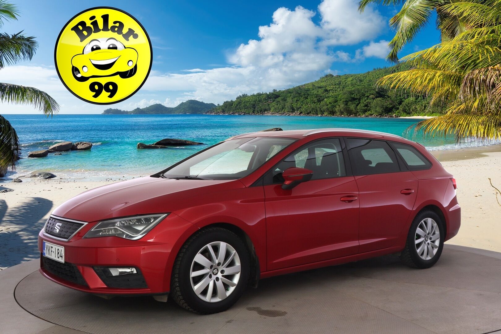 Seat Leon ST 2018 1,0 TSI 115 Ecomotive Style Business DSG Autom. ** 1.Om Suomi-auto / Lohko+sisäp / P.kamera / LED / Navi / Carplay ** - Suomen halvin Leon ST isolla kosketusnäytöllä ja peruutuskameralla suoraan ensimmäiseltä omistajalta!