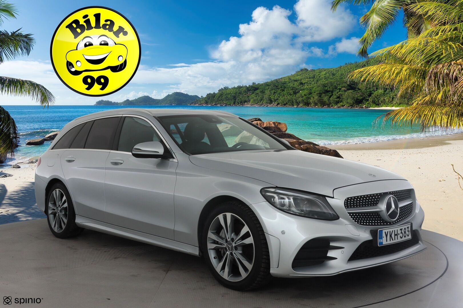 Mercedes-Benz C 2019 220 d 4Matic T A Business AMG * Vakkari / P.kamera / Multibeam / Navi / Koukku / Sporttipenkit * - Suomi-auto / Kahdet renkaat aluvanteilla 