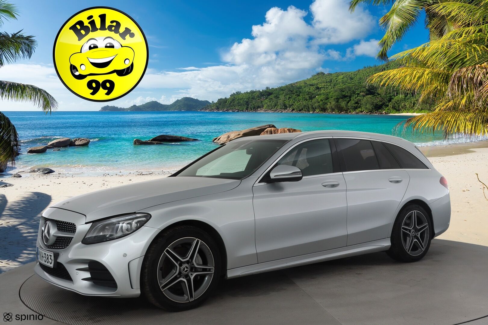 Mercedes-Benz C 2019 220 d 4Matic T A Business AMG * Vakkari / P.kamera / Multibeam / Navi / Koukku / Sporttipenkit * - Suomi-auto / Kahdet renkaat aluvanteilla 