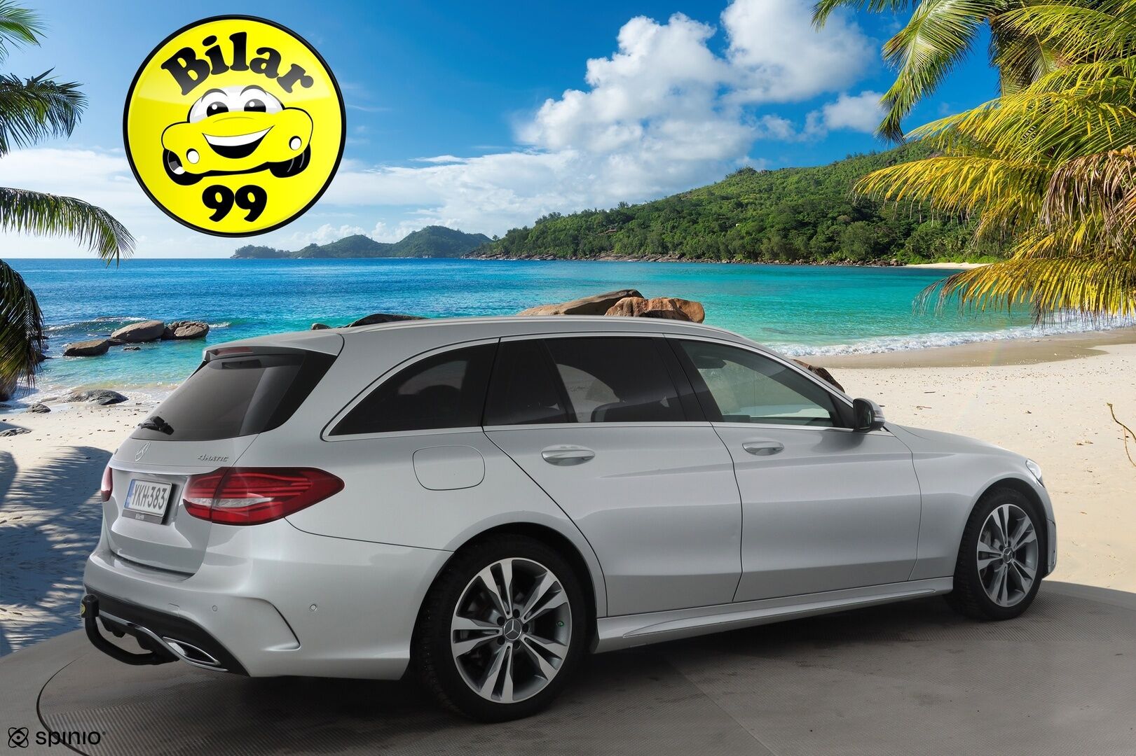 Mercedes-Benz C 2019 220 d 4Matic T A Business AMG * Vakkari / P.kamera / Multibeam / Navi / Koukku / Sporttipenkit * - Suomi-auto / Kahdet renkaat aluvanteilla 