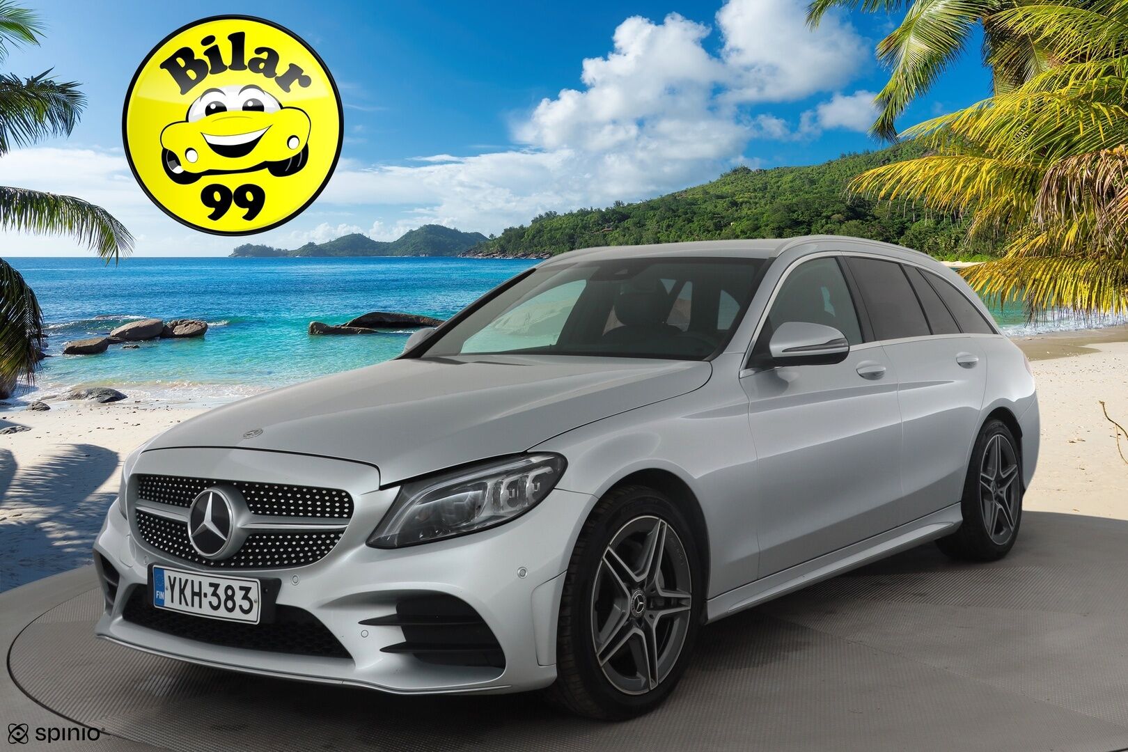 Mercedes-Benz C 2019 220 d 4Matic T A Business AMG * Vakkari / P.kamera / Multibeam / Navi / Koukku / Sporttipenkit * - Suomi-auto / Kahdet renkaat aluvanteilla 