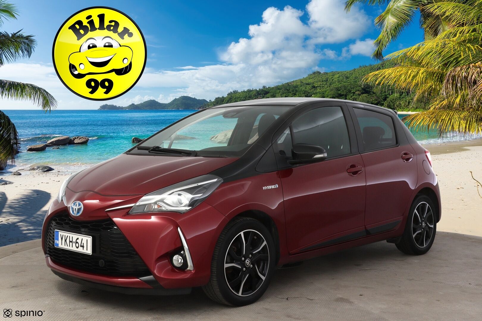 Toyota Yaris 2018 1,5 Hybrid Red Style 5ov * Lohkolämmitin / P-kamera / Vakkari / Navi / Kaistavahti * - * Suomi-auto / Kahdet renkaat alumiinivanteilla *