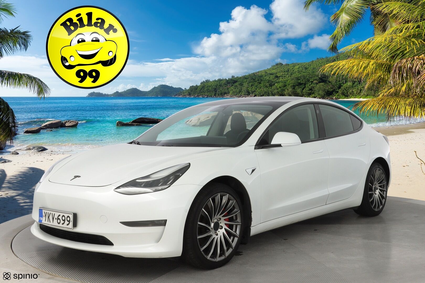 Tesla Model 3 2020 Performance Dual Motor AWD * FSD / Premium Audio / Lasikatto * - KATSO KAMPANJAHINTA! / Täysin itsenäinen ajo FSD / Kahdet renkaat / Käyttöönotto: 31.08.2020 - Osta nyt, maksa vasta ensi vuonna