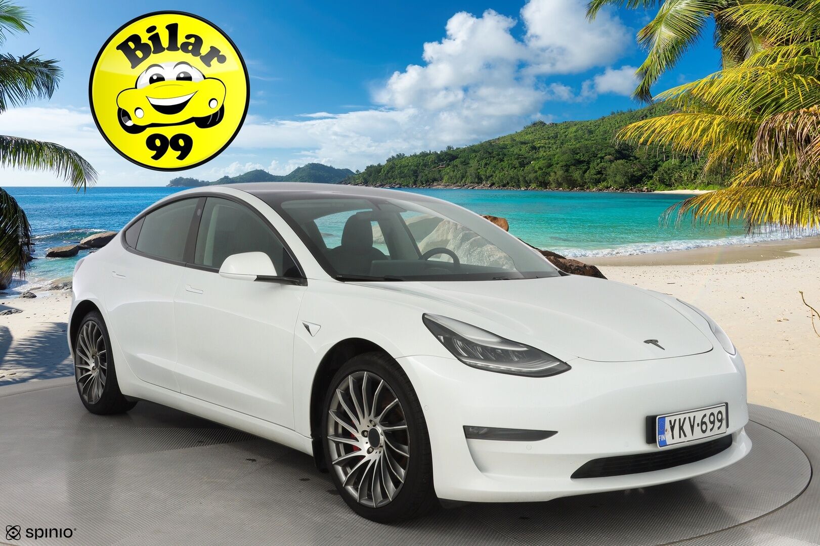 Tesla Model 3 2020 Performance Dual Motor AWD * FSD / Premium Audio / Lasikatto * - KATSO KAMPANJAHINTA! / Täysin itsenäinen ajo FSD / Kahdet renkaat / Käyttöönotto: 31.08.2020 - Osta nyt, maksa vasta ensi vuonna