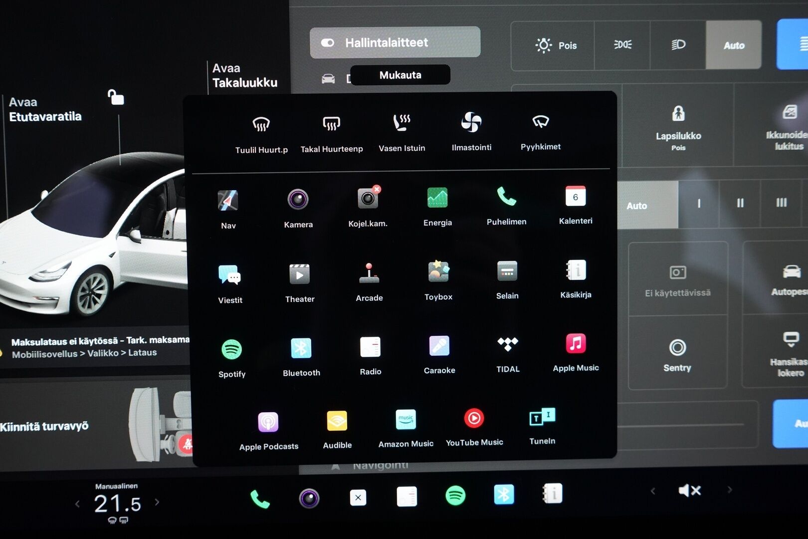 Tesla Model 3 2020 Performance Dual Motor AWD * FSD / Premium Audio / Lasikatto * - Täysin itsenäinen ajo FSD / Kahdet renkaat