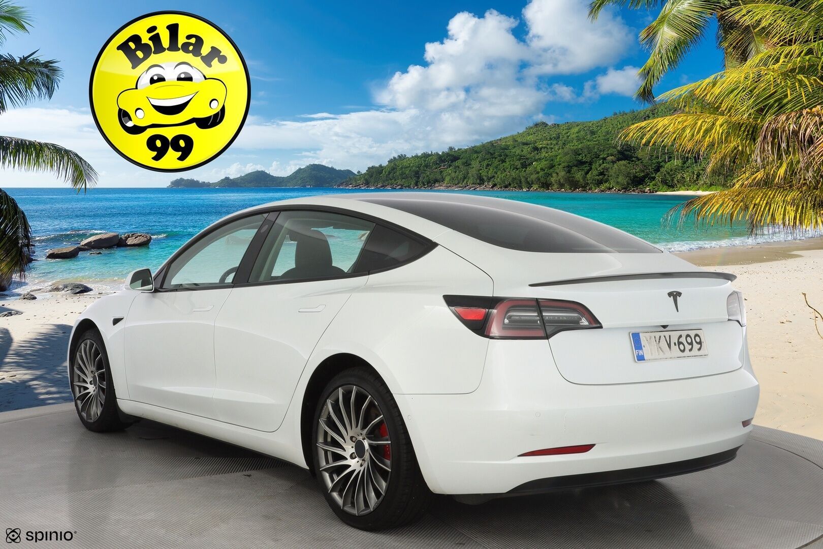 Tesla Model 3 2020 Performance Dual Motor AWD * FSD / Premium Audio / Lasikatto * - KATSO KAMPANJAHINTA! / Täysin itsenäinen ajo FSD / Kahdet renkaat / Käyttöönotto: 31.08.2020 - Osta nyt, maksa vasta ensi vuonna