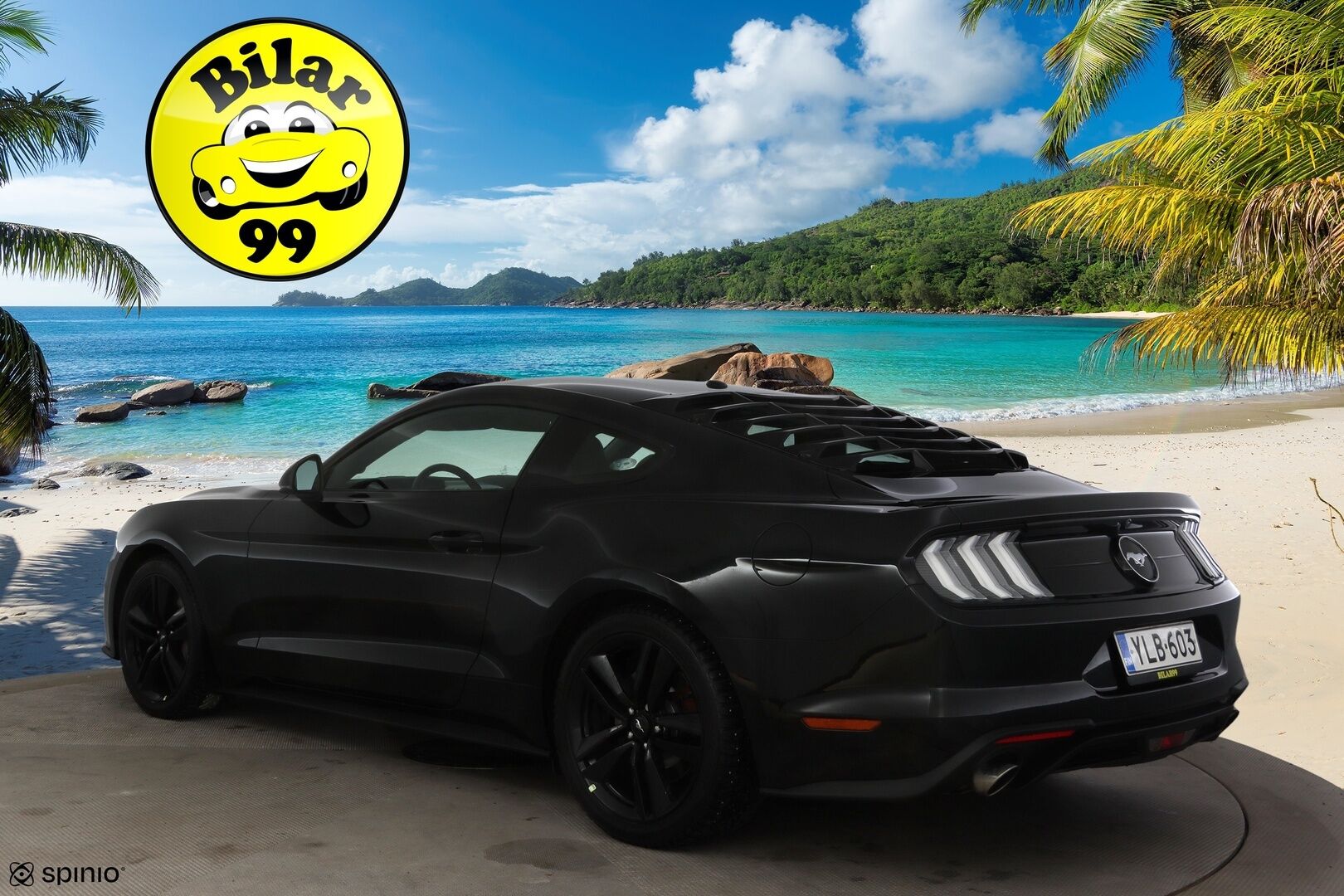 Ford Mustang 2019 2,3 EcoBoost 290hv A10 Fastback **B&O / Adapt.Vakkari / Digimittaristo / Xenon / P.kamera / Navi / Kaistavahti / Ilmastoidut Nahat** - Merkkihuollettu, kovilla varusteilla oleva, näyttävä Suomi-auto kaksilla renkailla ja vanteilla!