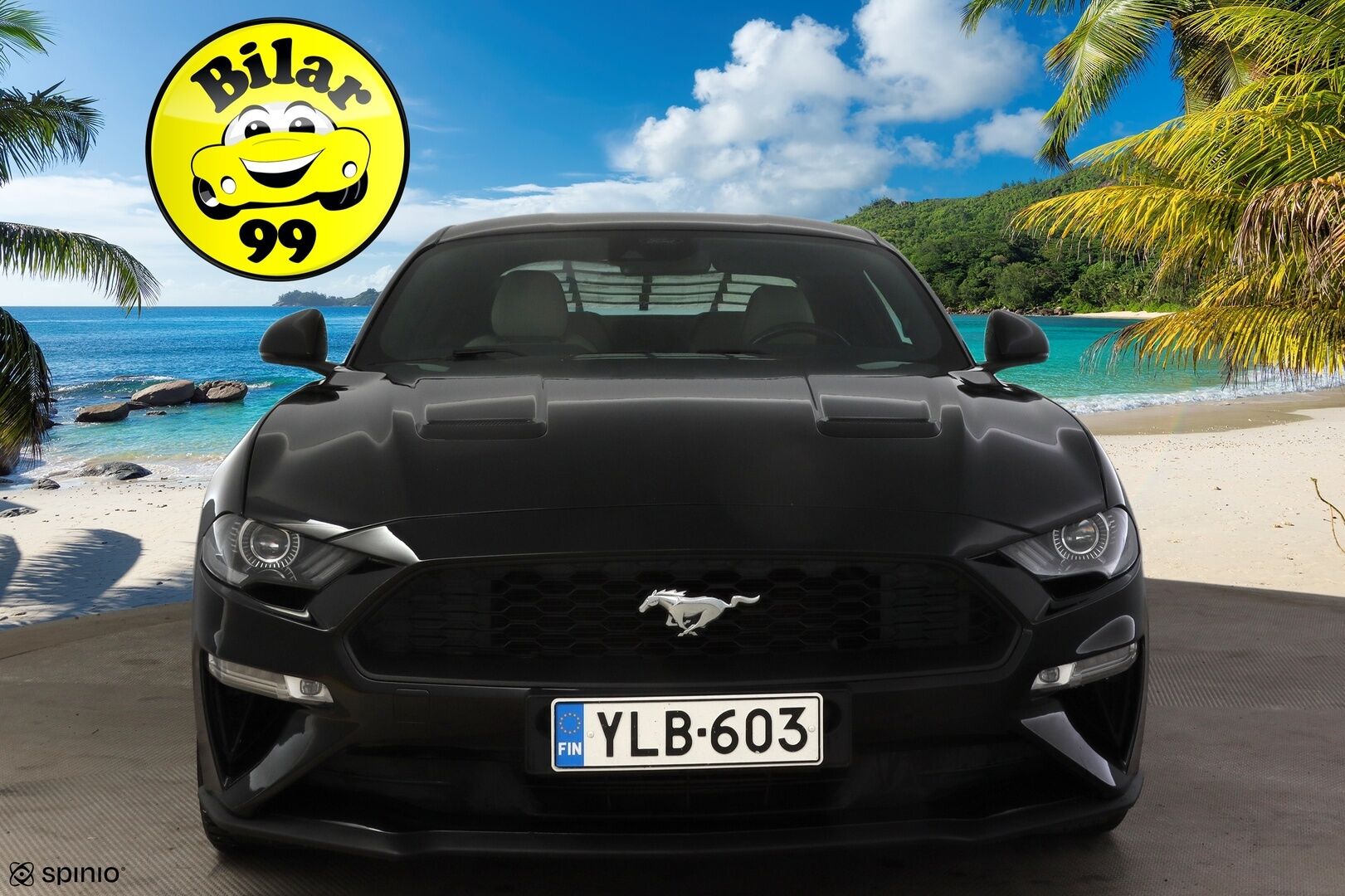 Ford Mustang 2019 2,3 EcoBoost 290hv A10 Fastback **B&O / Adapt.Vakkari / Digimittaristo / Xenon / P.kamera / Navi / Kaistavahti / Ilmastoidut Nahat** - Merkkihuollettu, kovilla varusteilla oleva, näyttävä Suomi-auto kaksilla renkailla ja vanteilla!