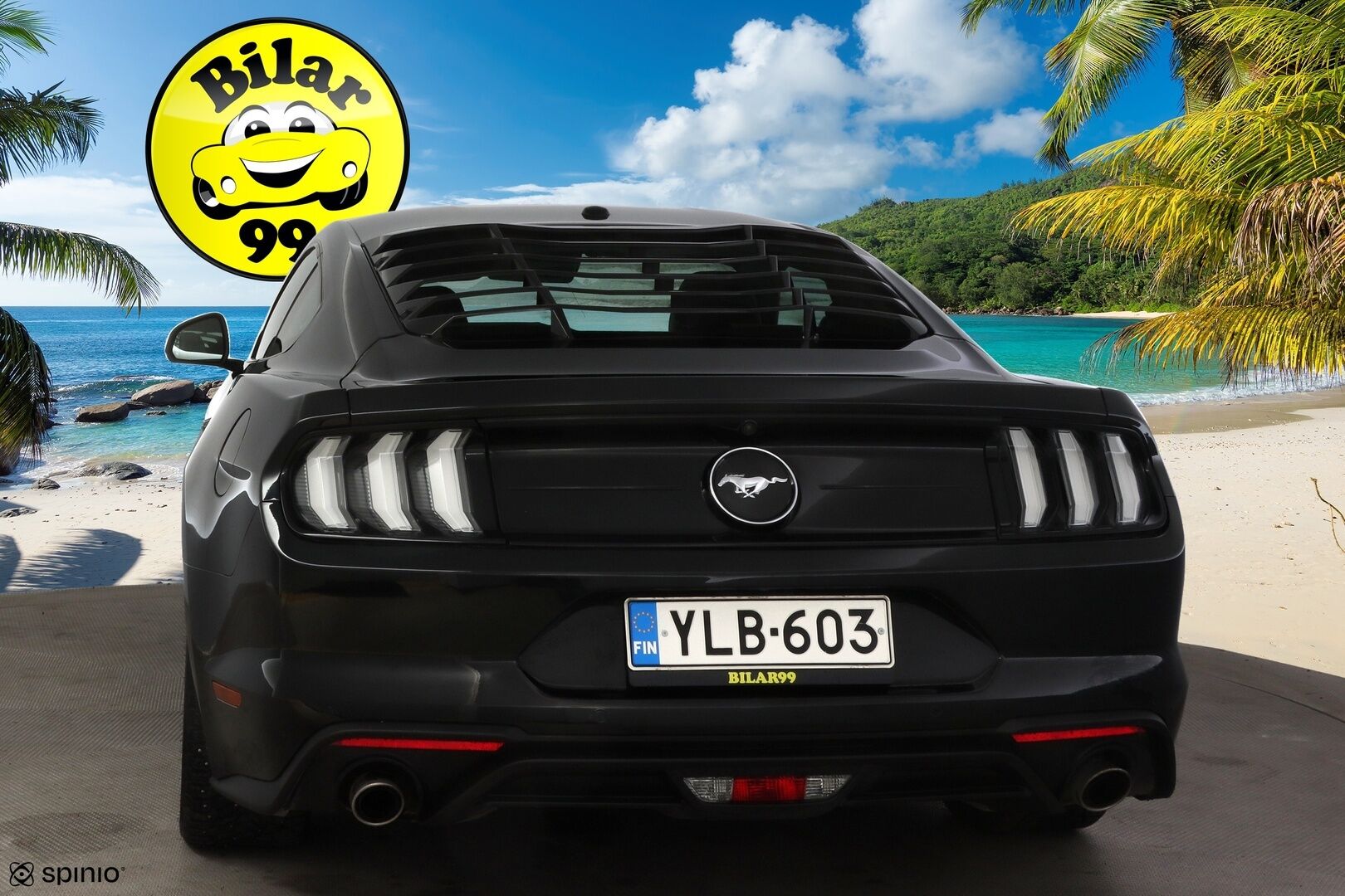 Ford Mustang 2019 2,3 EcoBoost 290hv A10 Fastback **B&O / Adapt.Vakkari / Digimittaristo / Xenon / P.kamera / Navi / Kaistavahti / Ilmastoidut Nahat** - Merkkihuollettu, kovilla varusteilla oleva, näyttävä Suomi-auto kaksilla renkailla ja vanteilla!