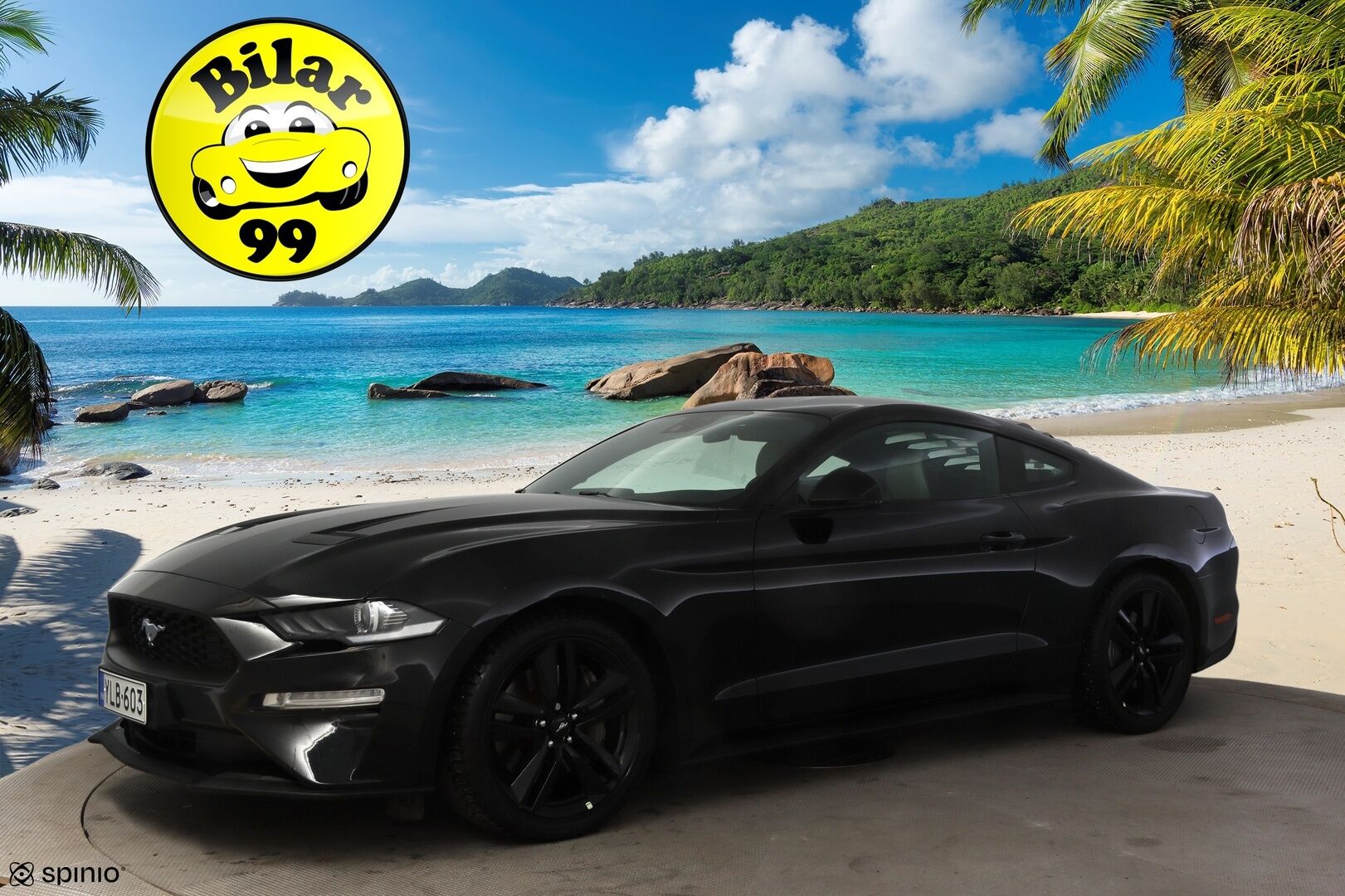 Ford Mustang 2019 2,3 EcoBoost 290hv A10 Fastback **B&O / Adapt.Vakkari / Digimittaristo / Xenon / P.kamera / Navi / Kaistavahti / Ilmastoidut Nahat** - Merkkihuollettu, kovilla varusteilla oleva, näyttävä Suomi-auto kaksilla renkailla ja vanteilla!