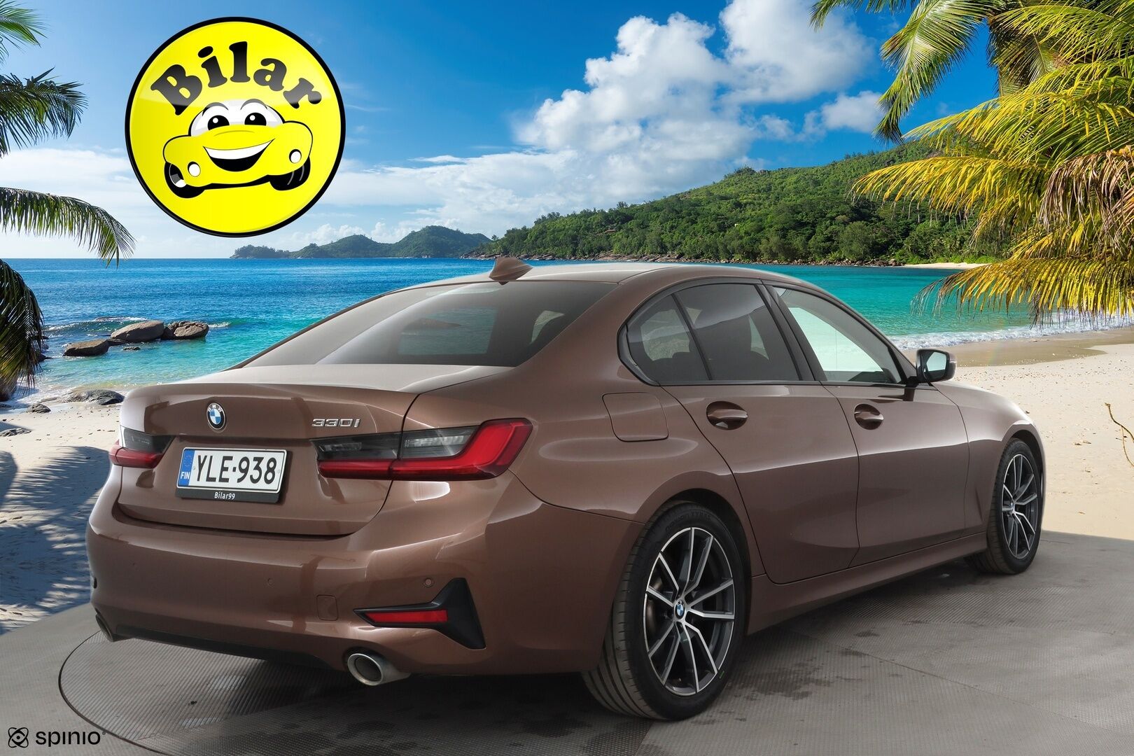 BMW 330 2019 G20 Sedan 330i A Launch Edition Sport * Vakkari / Webasto / Hifi / Kaarrevalot / Sporttinahat / Comfort Access / Navi * - Suomi-auto / Kahdet renkaat aluvanteilla / Himoittu Bronze metalliväri