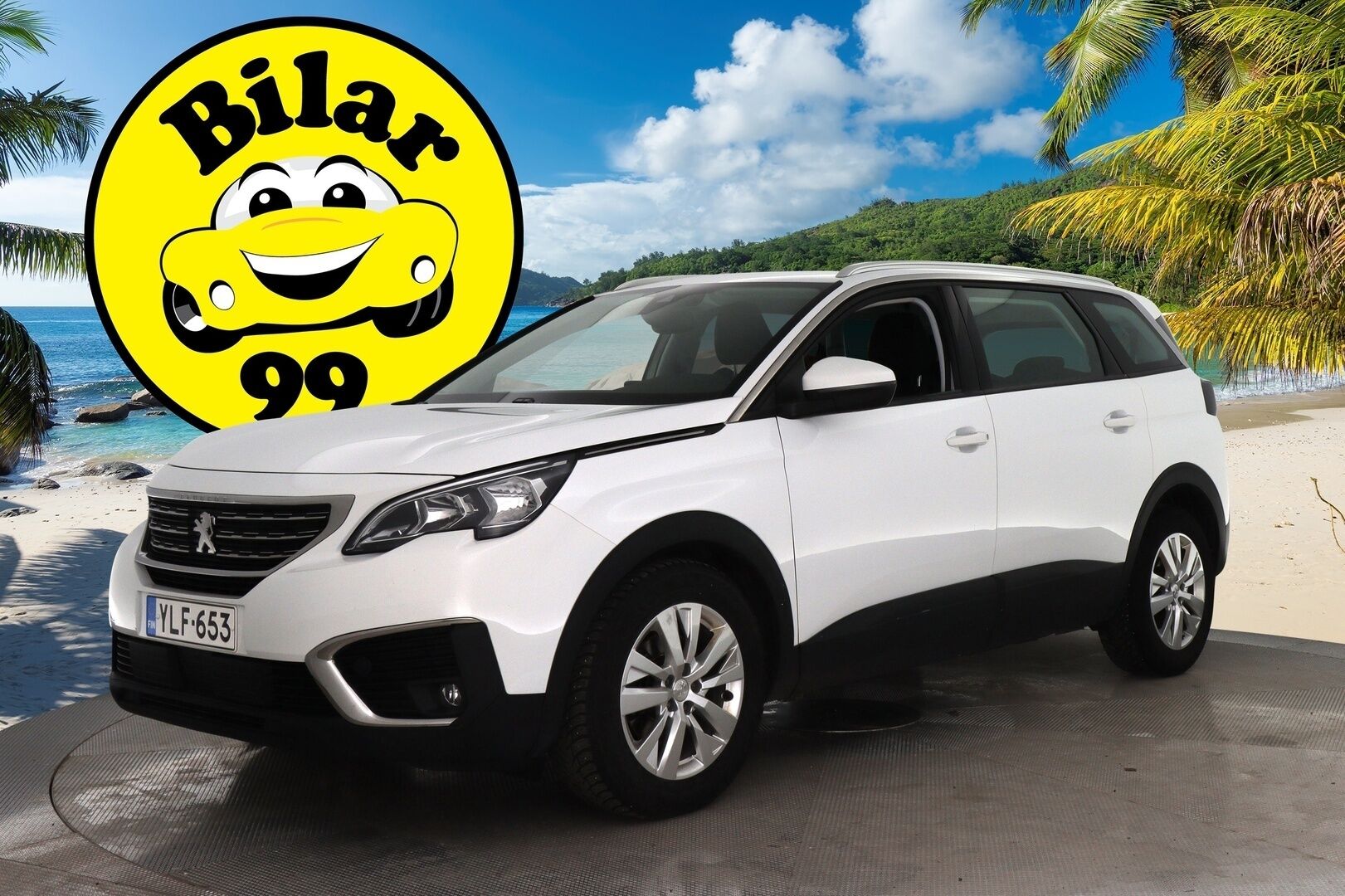 Peugeot 5008 2019 Active BlueHDi 130 EAT8-automaatti *Digimittaristo / Peruutuskamera / Tutkat / Lämmitettävä tuulilasi / Kaistavahti* - * Suomi-auto / Juuri Huollettu / 2x Renkaat ja vanteet *
