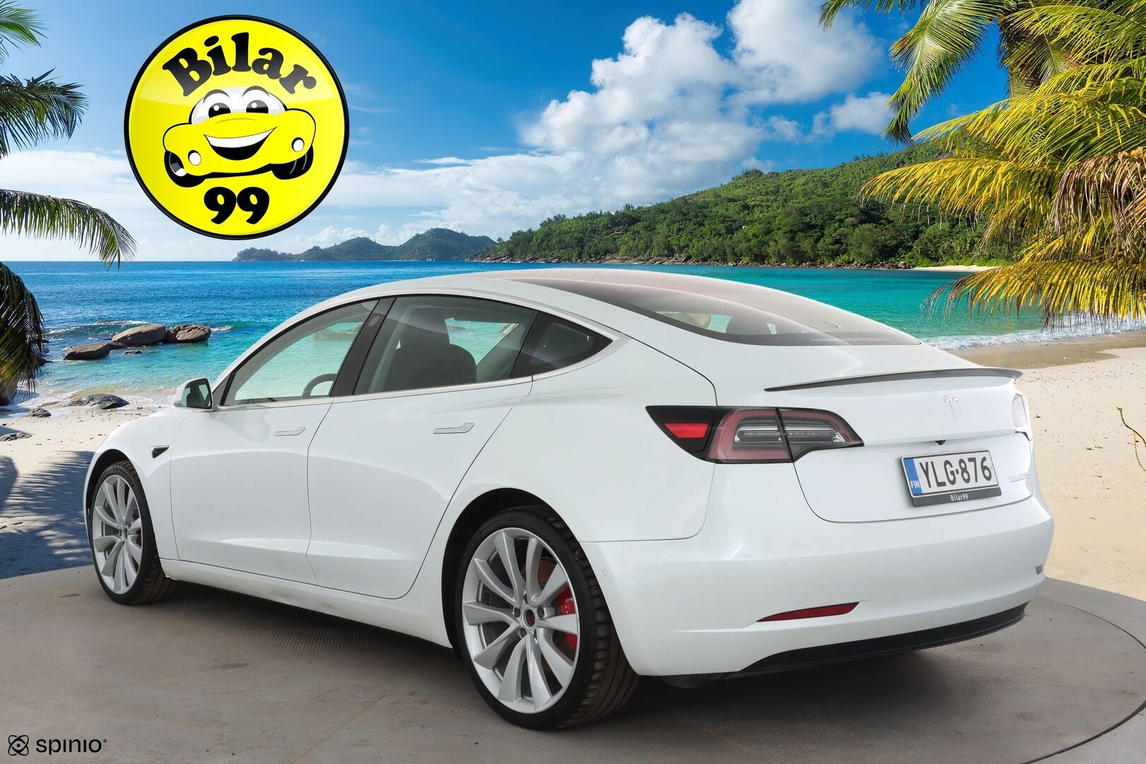 Tesla Model 3 2019 Performance Dual Motor AWD * ACC / Lasikatto / Premium Audio / P.Kamera / Muistipenkki / Kaistavahti * - LED / 1-om Suomi-auto / Kahdet renkaat aluvanteilla