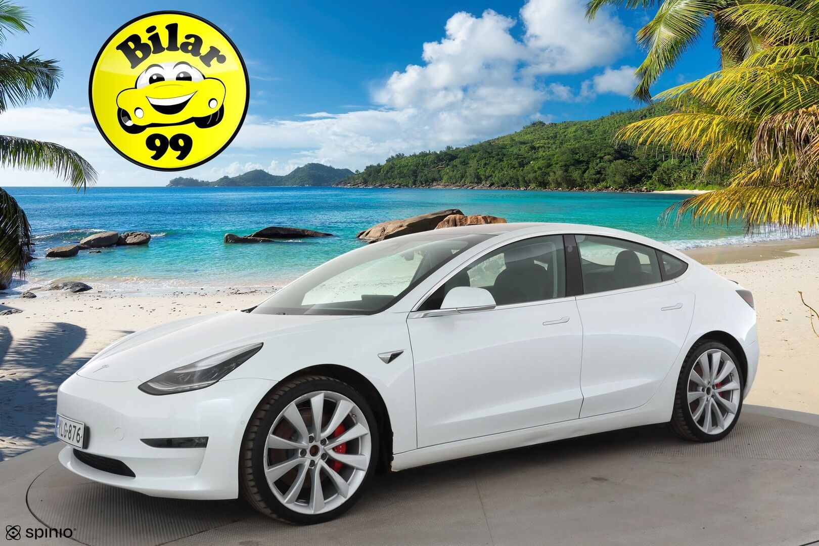 Tesla Model 3 2019 Performance Dual Motor AWD * ACC / Lasikatto / Premium Audio / P.Kamera / Muistipenkki / Kaistavahti * - LED / 1-om Suomi-auto / Kahdet renkaat aluvanteilla - HULLUT AVAJAISHULINAT KORKOTARJOUS 3,29 %
