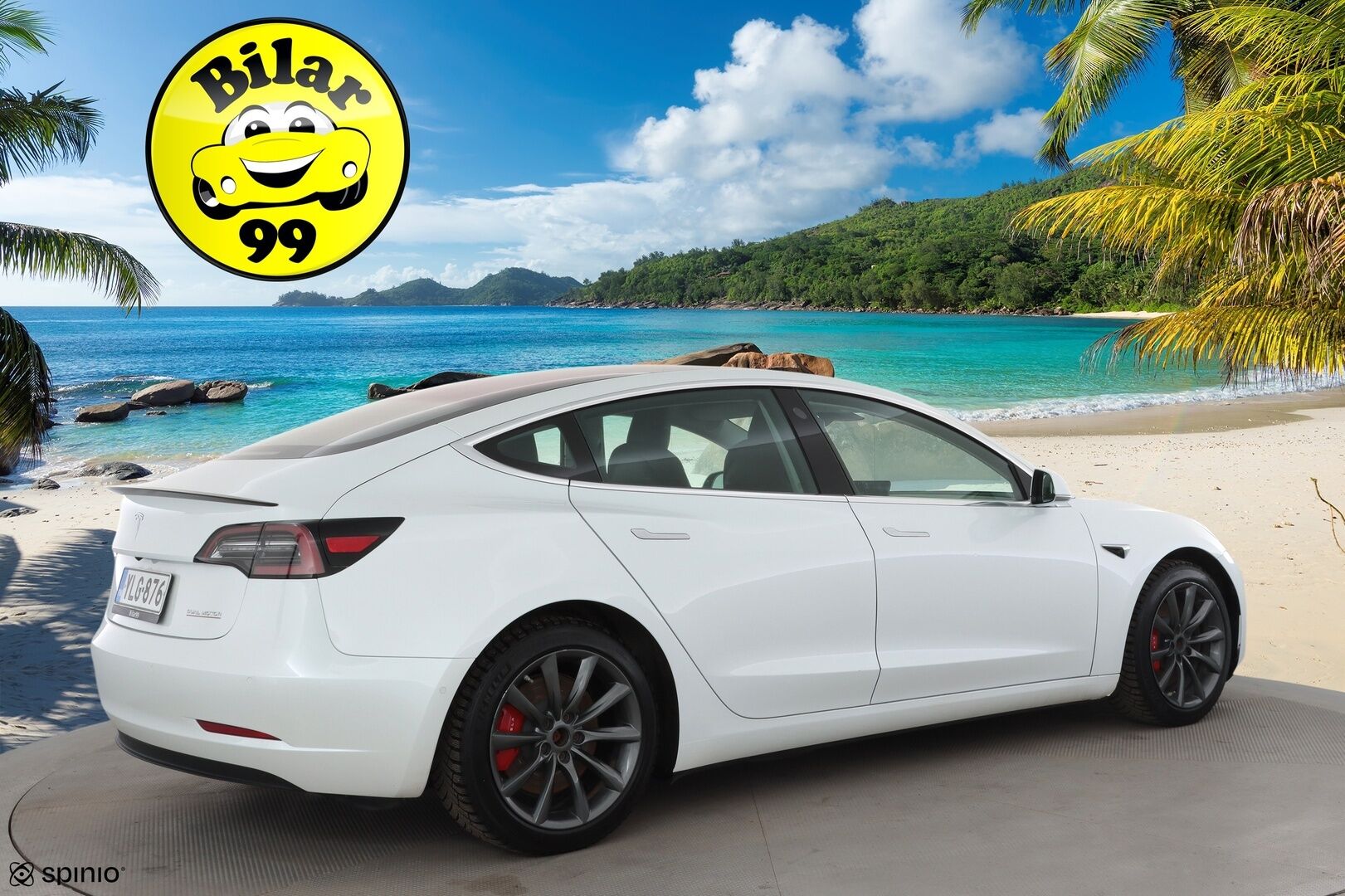 Tesla Model 3 2019 Performance Dual Motor AWD * ACC / Lasikatto / Premium Audio / P.Kamera / Muistipenkki / Kaistavahti * - LED / 1-om Suomi-auto / Kahdet renkaat aluvanteilla - HULLUT AVAJAISHULINAT KORKOTARJOUS 3,29 %