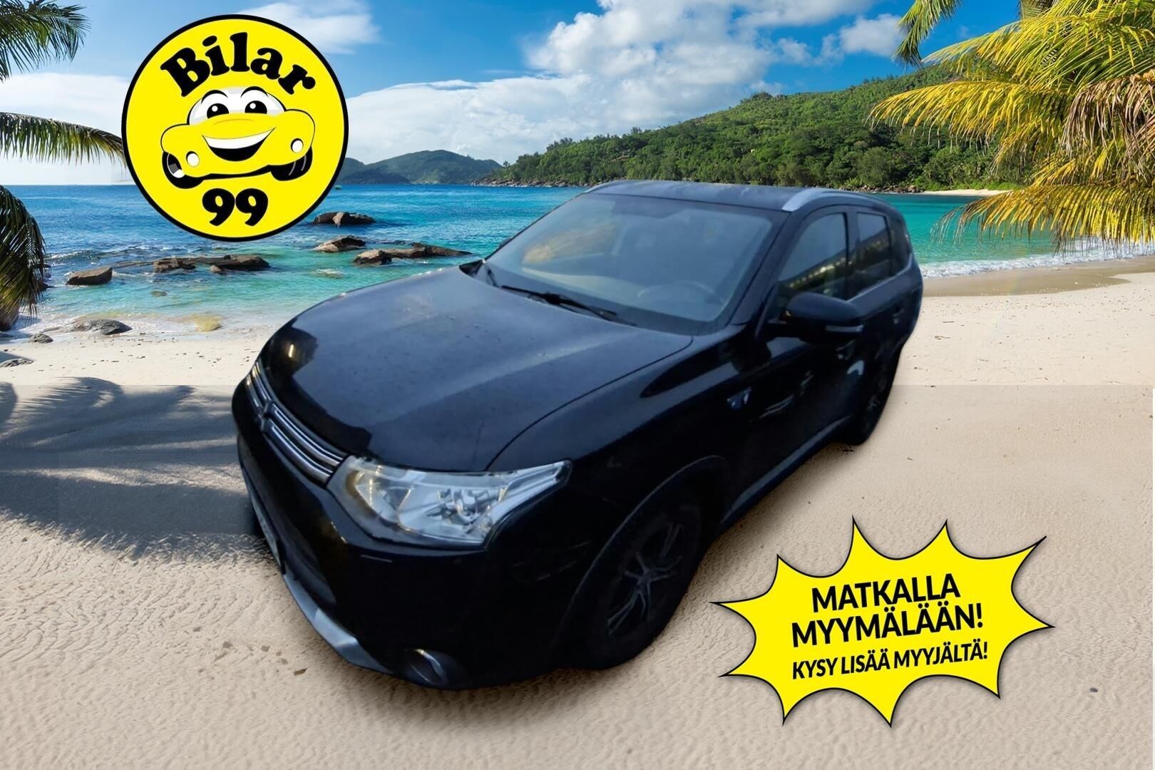 MITSUBISHI OUTLANDER PHEV 2015 4WD Comfort Plus 7Summit - * Xenon / Avaimeton kulku ja käyn / Vetokoukku / Puolinahat * - KORKO VAIN 3,99 %