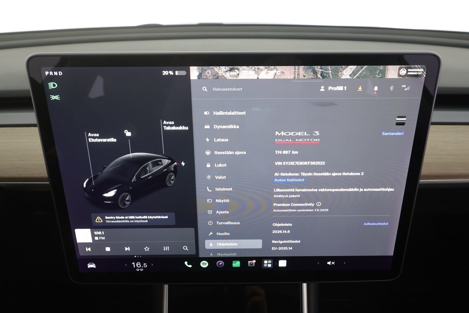 Tesla Model 3 2019 Performance Dual Motor AWD - | ACC | Koukku | 2x alut | Lasikatto | Premium Audio | Sähkönahat | Muistipenkki | P.kamera ja tutkat | Autosteer | RCTA |  LED | Lämm. takapenkit | 