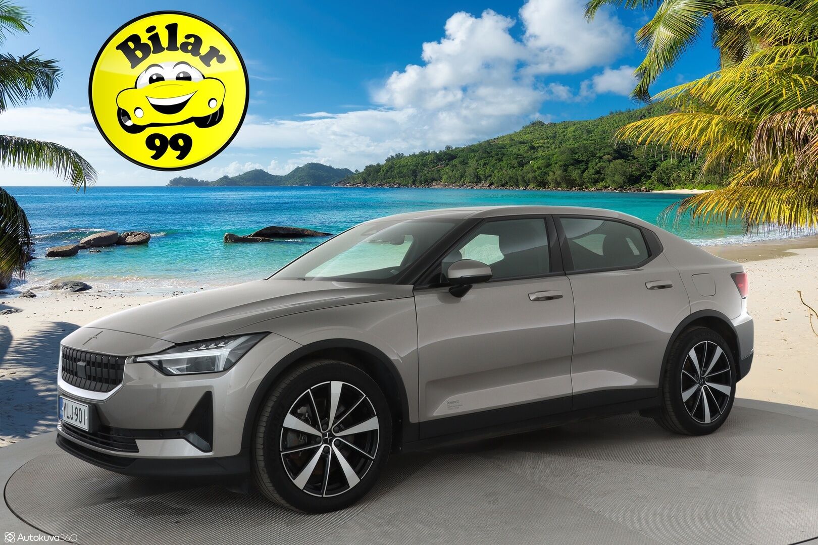 Polestar 2 2022 Long Range Single Motor **1.Om Suomi-auto / Lämpöpumppu / Koukku / Sporttipenkki Muistilla / P. Kamera / Harman/Kardon** - 3,99 % KORKOTARJOUS TÄHÄN AUTOON - Akku kuntotarkastettu / LED-valot / Google Maps / Kaistavahti / KeylessGO / 2x Renkaat 