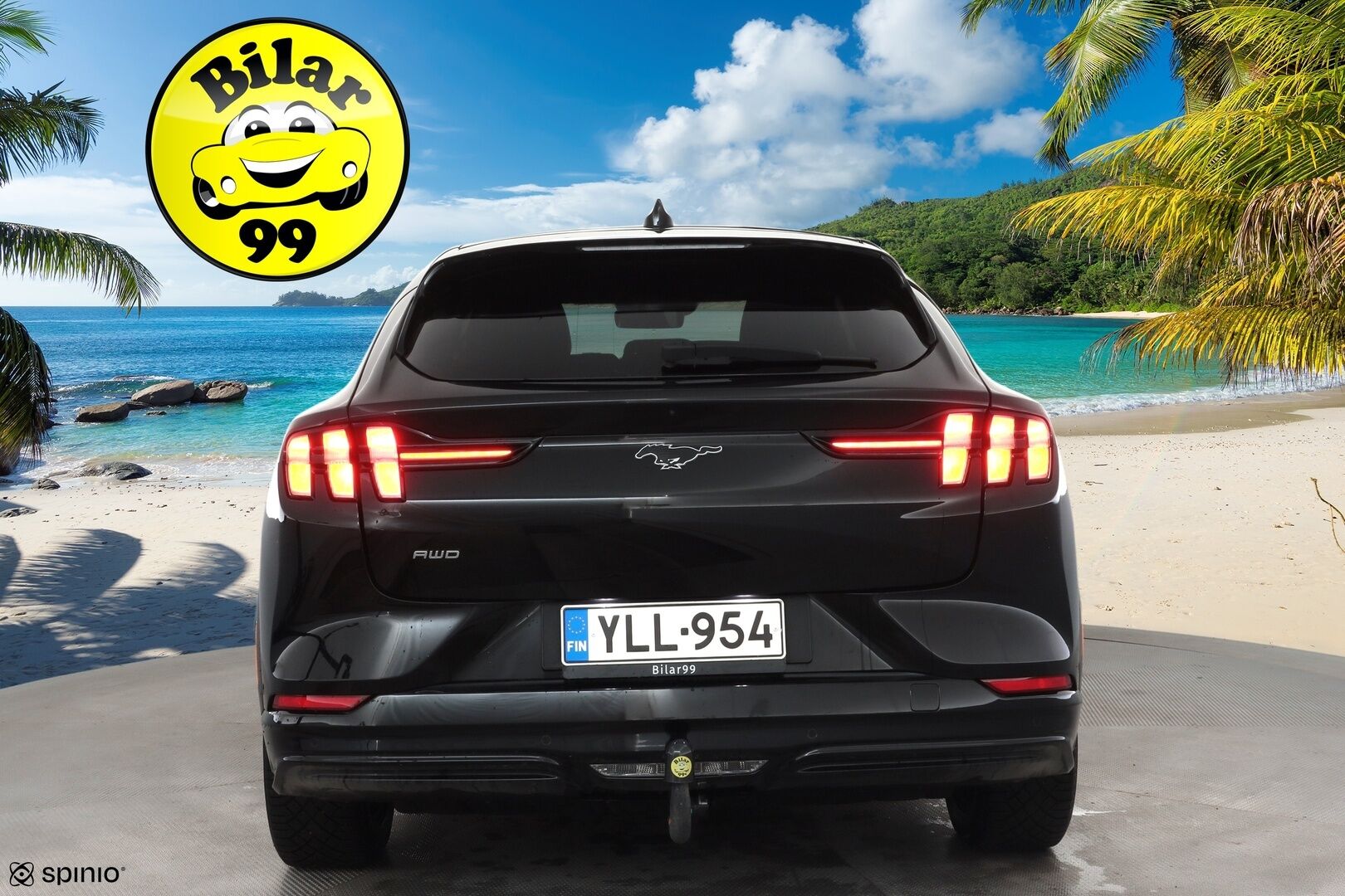 Ford Mustang Mach-E 2022 269hv A1 AWD * ACC / B&O / Lasikatto / Muistipenkki / 360 / LED / Koukku / Keyless * - 1-om Suomi-auto / Akku kuntotarkastettu / Kahdet renkaat aluvanteilla / Merkkihuollot