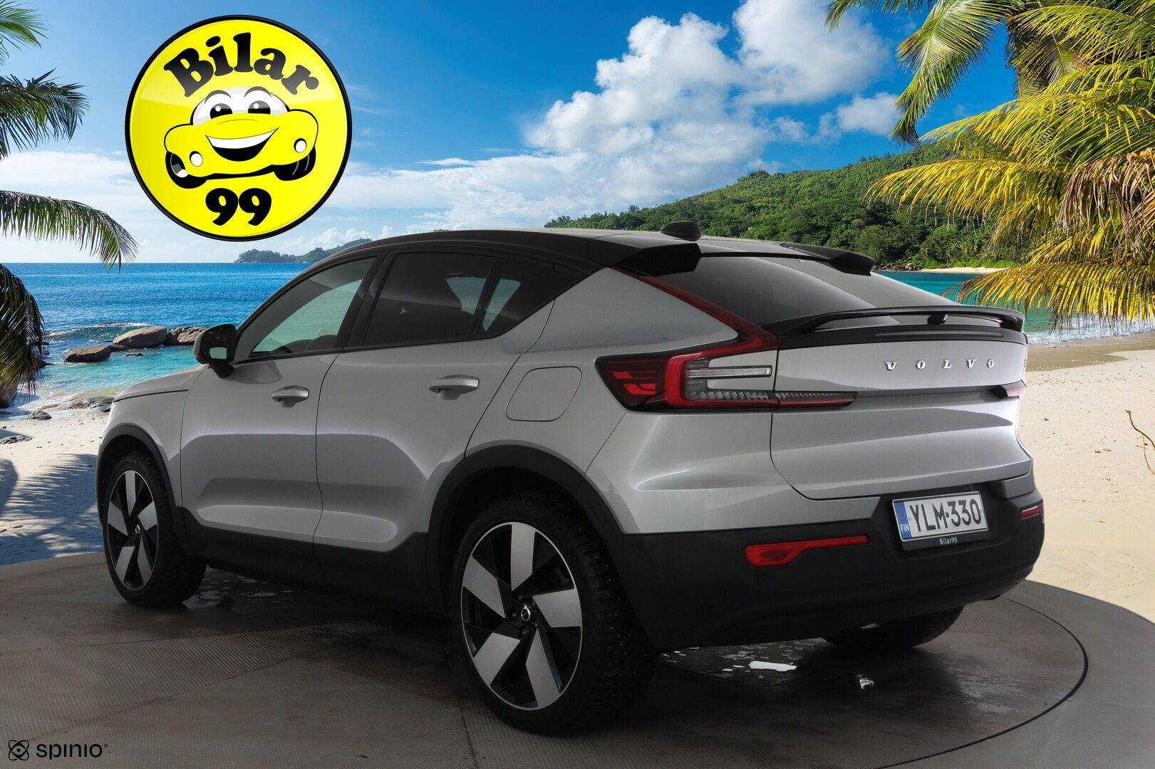 Volvo C40 2022 Recharge Twin Business Launch Edition aut * ILP / Koukku / ACC / Lasikatto / Pixel-LED / 360 / H&K * - Sportpenkki Muistilla / 1-om Suomi-auto / Kahdet renkaat aluvanteilla / Merkkihuollot