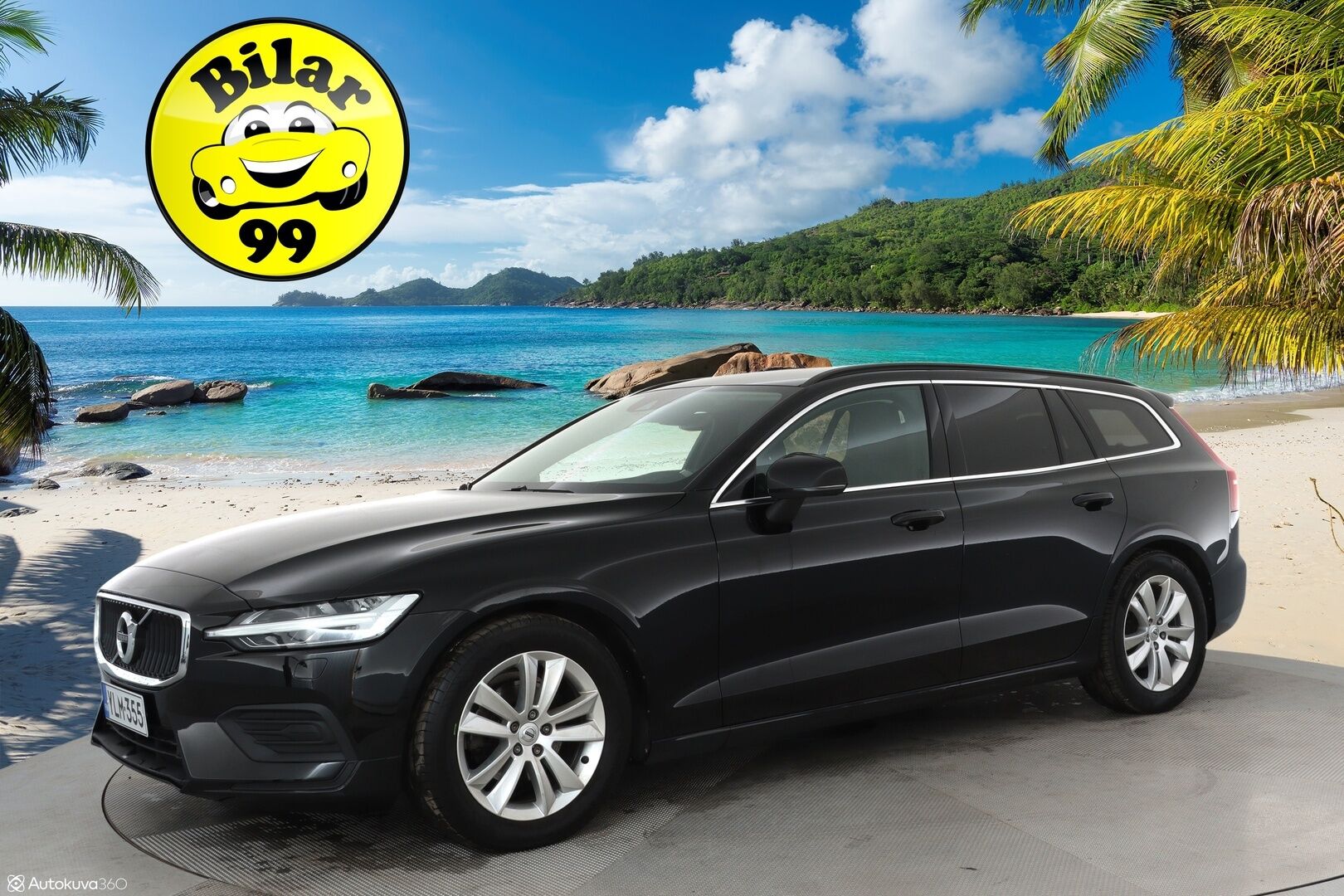 Volvo V60 2022 B3 MHEV Business Edition Aut. ** 1.Om Suomi-auto / Webasto / Koukku / Adapt. Vakkari / Muistipenkki / P. Tutka ** - Nahkasisusta / LED-valot / Kaistavahti / keylessGO / 2x renkaat
