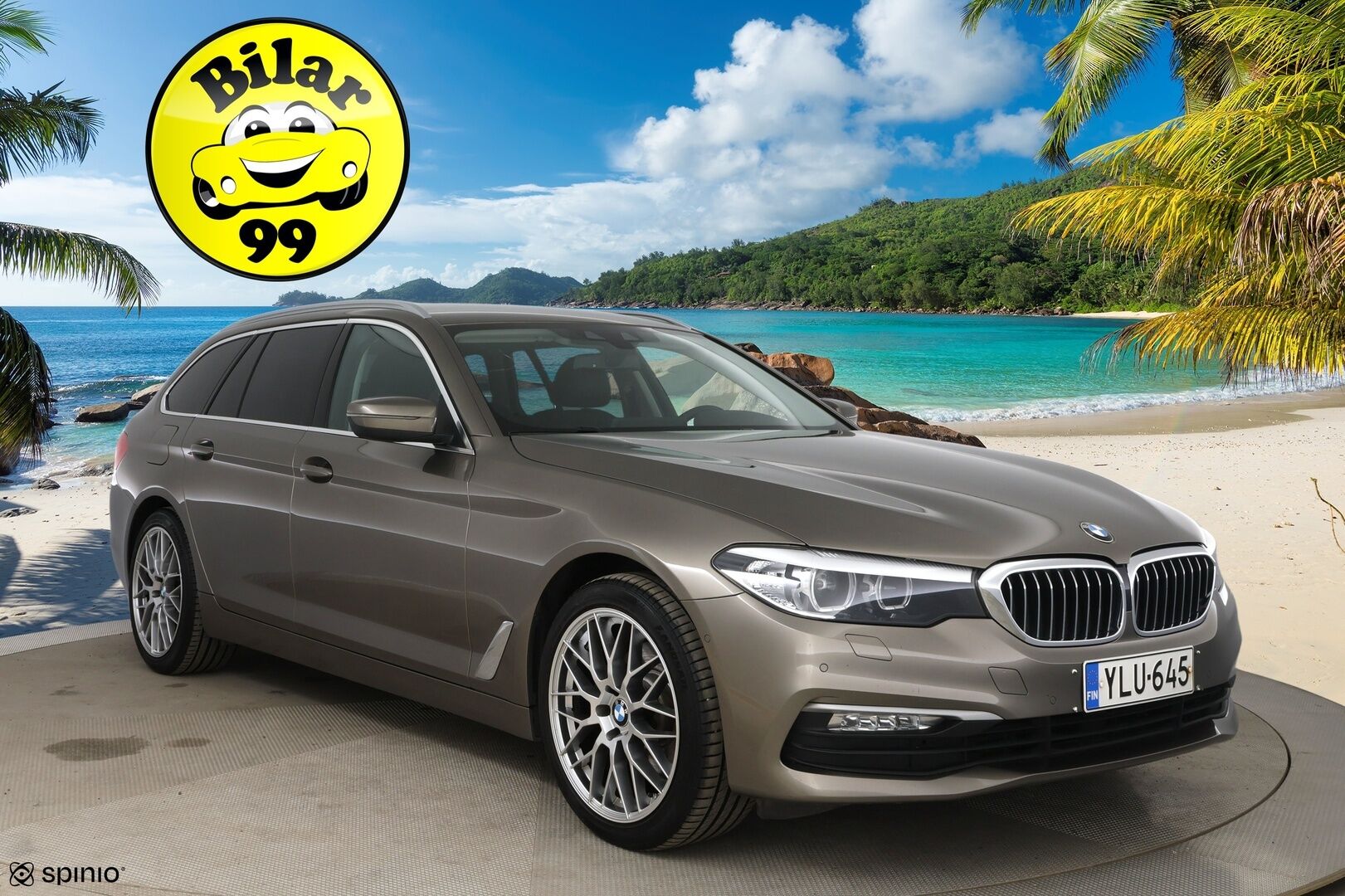 BMW 520 2018 5-sarja G31 Touring 520d A Business / PA-lämmitin / P-Kamera / LED / Prof.navi / Ratinlämmitin - 2x renkaat / Sähkötoiminen takaluukku 