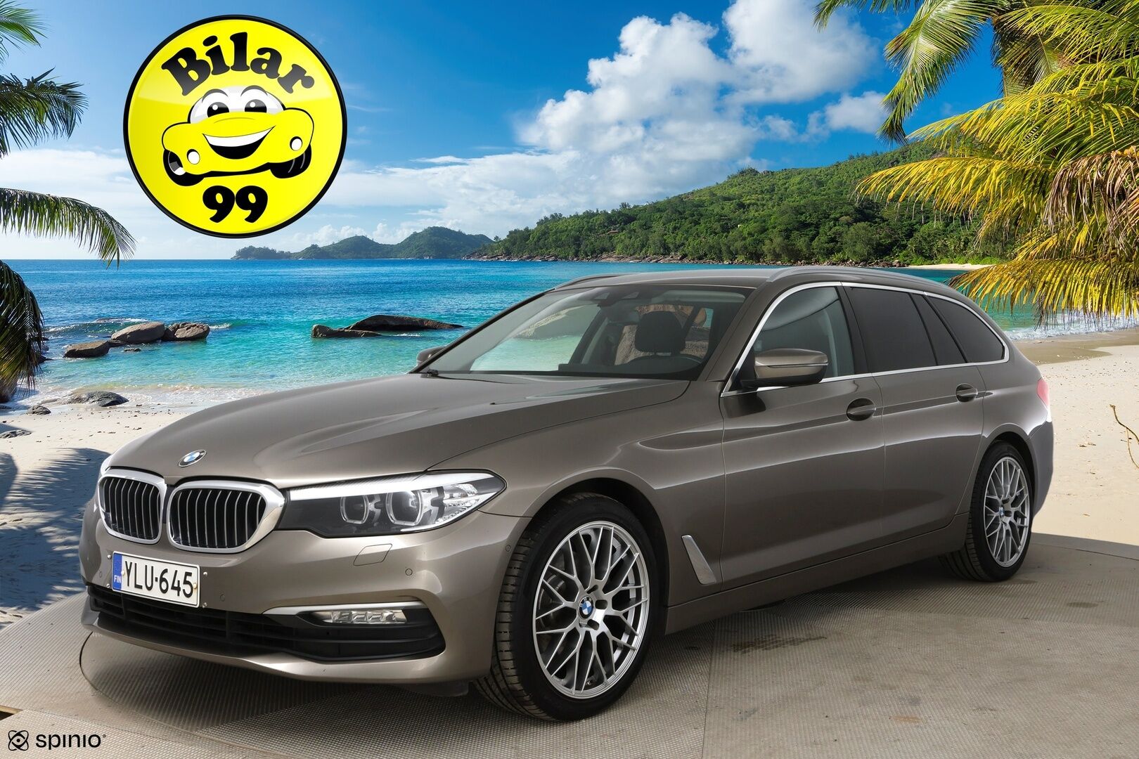 BMW 520 2018 5-sarja G31 Touring 520d A Business / PA-lämmitin / P-Kamera / LED / Prof.navi / Ratinlämmitin - 2x renkaat / Sähkötoiminen takaluukku 