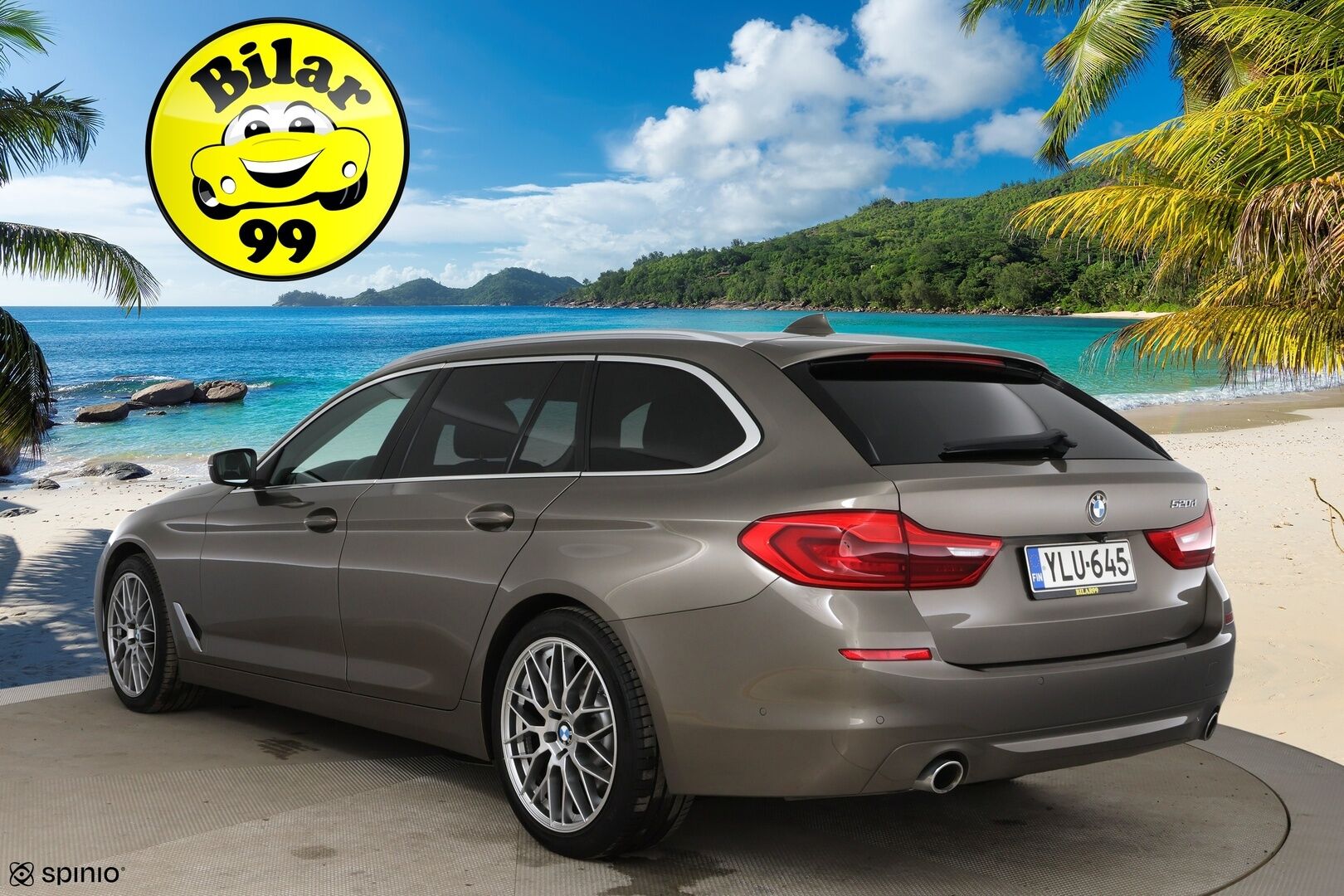 BMW 520 2018 5-sarja G31 Touring 520d A Business / PA-lämmitin / P-Kamera / LED / Prof.navi / Ratinlämmitin - 2x renkaat / Sähkötoiminen takaluukku 