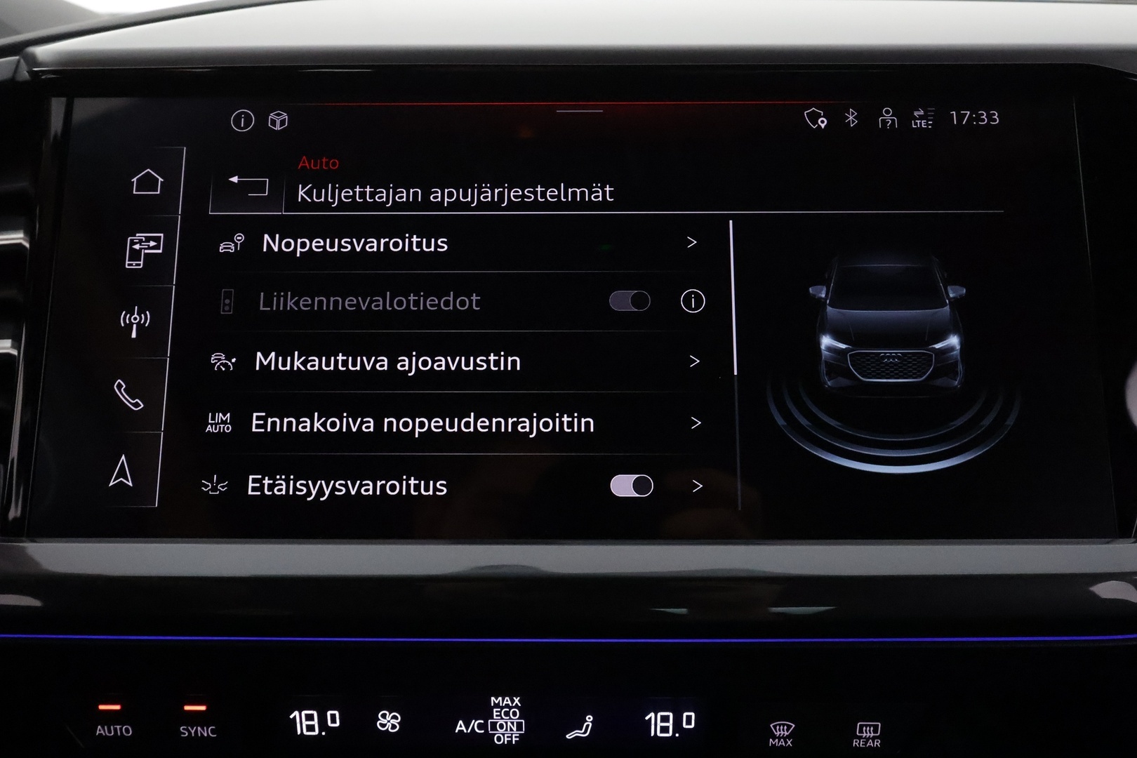 Audi Q4 e-tron 2022 S line 50 e-tron quattro Sportback **HUD / Adapt. vakkari / Sporttipenkit / Matrix LED / P.kamera / Koukku** - 3,99% KORKOTARJOUS TÄHÄN AUTOON 21.9. ASTI - Akku kuntotarkastettu / 1-Om Suomi-auto / Lämpöpumppu / Kahdet renkaat / *HUD / Adapt. vakkari / Sporttipenkit / Matrix LED / P.kamera / Koukku*