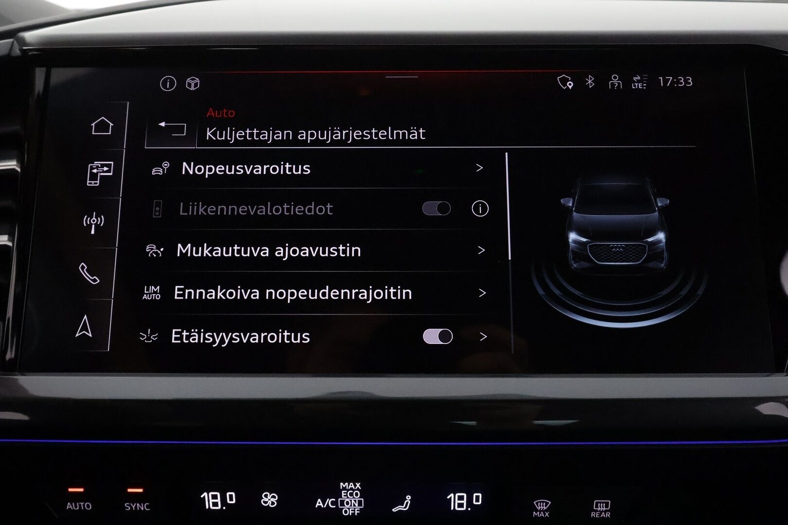 Audi Q4 e-tron 2022 S line 50 e-tron quattro Sportback **HUD / Adapt. vakkari / Sporttipenkit / Matrix LED / P.kamera / Koukku** - Akku kuntotarkastettu / 1-Om Suomi-auto / Lämpöpumppu / Kahdet renkaat / *HUD / Adapt. vakkari / Sporttipenkit / Matrix LED / P.kamera / Koukku*