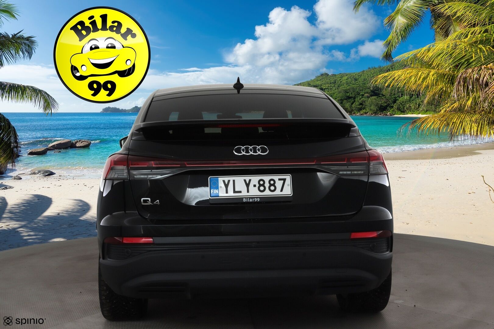 Audi Q4 e-tron 2023 40 e-tron Sportback * ACC / P.kamera / ILP / Sonos / LED / Navi / Koukku / Sähköluukku * - 1.Om Suomi-auto / Kahdet renkaat aluvanteilla 