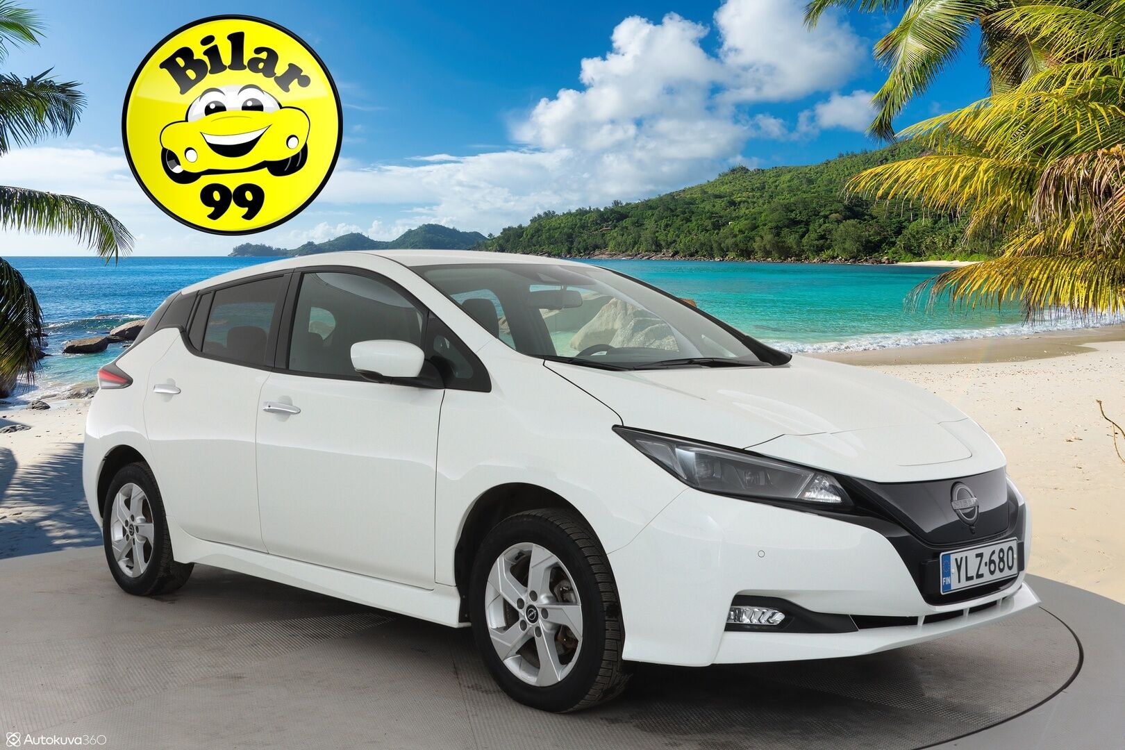 Nissan Leaf 2023 62kWh N-Connecta *ALV** 1-Om Suomi auto / Adapt.vakkari / 360 kamera / Keyless / Navi / Apple&Android / 2x renkaat