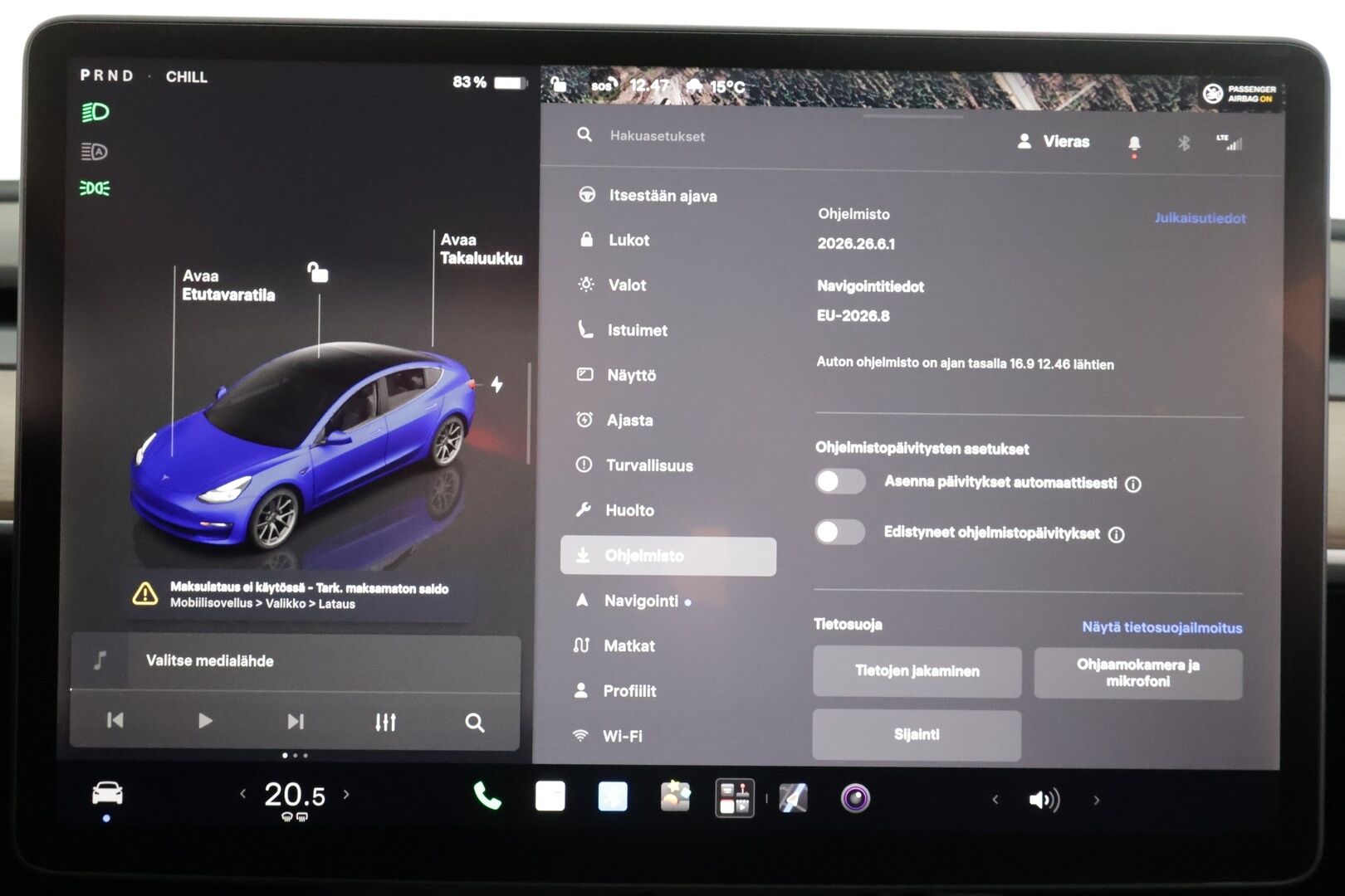 Tesla Model 3 2022 Standard Range Plus - | ILP | Lasikatto | ACC | Matrix-LED | P.Kamera | Muistipenkki | Premium Speakers | Navi | Kaistavahti | Keyless | Kahdet renkaat |