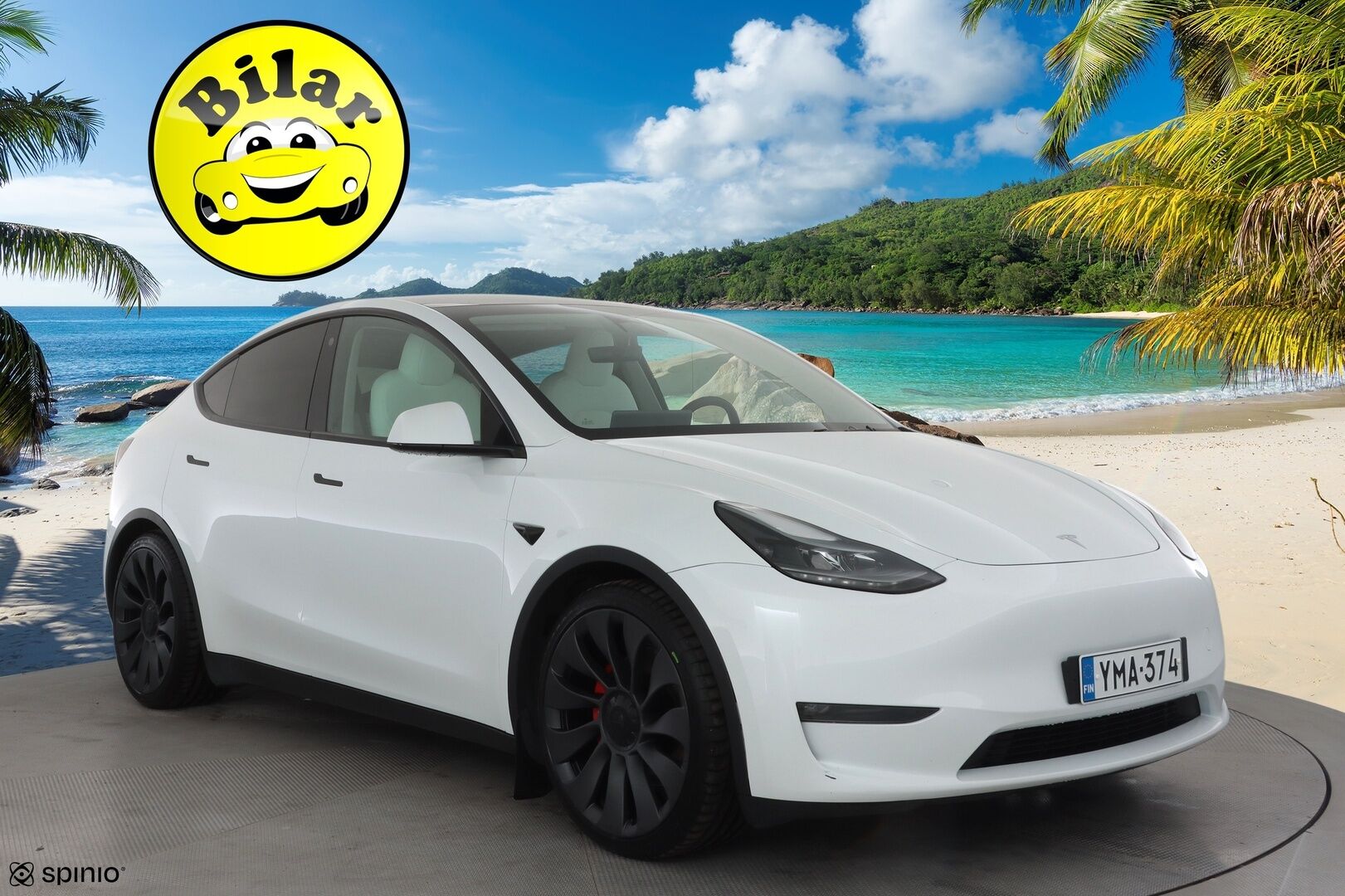 Tesla Model Y 2023 Performance - | ACC | ILP | Koukku | Valkoiset sähkönahat | Muistipenkki | Lasikatto | Ryzen | Matrix | Premium Audio | P.kamera | Track Mode | 1-om Suomiauto | 2x Renkaat Aluvantein!