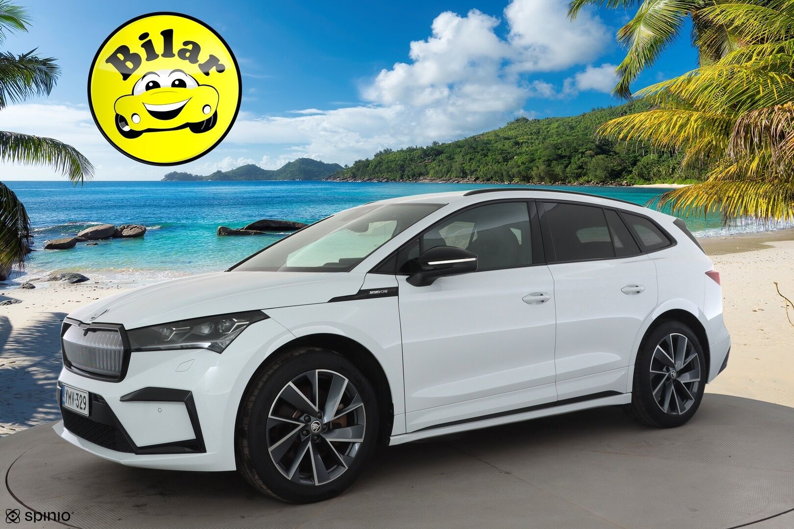 SKODA ENYAQ 2023 80x 4x4 SportLine  - | ACC | ILP | Koukku | Canton | Matrix-LED | Muistipenkki | Ratinlämmitys | Puolinahat | P.Kamera | Merkkihuollettu |