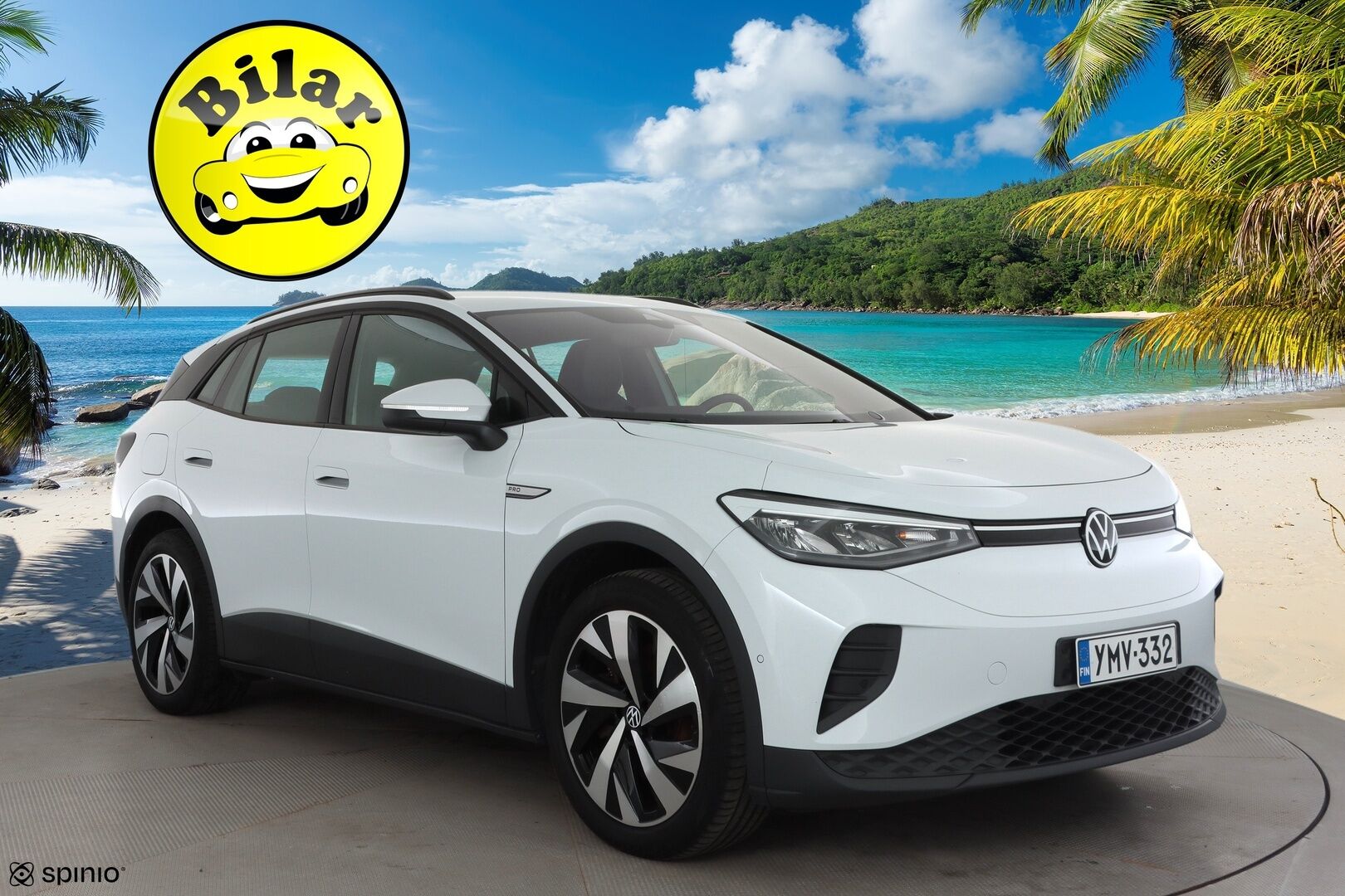 VOLKSWAGEN ID.4 2023 Pro 4MOTION Business 195 kW, akku 77 kWh - | ILP | Koukku | ACC | LED | P.Kamera | Nahka-Alcantara | Navi | Kaistavahti | Keyless | Kahdet renkaat | 2x Latauskaapelit | Merkkihuollot |