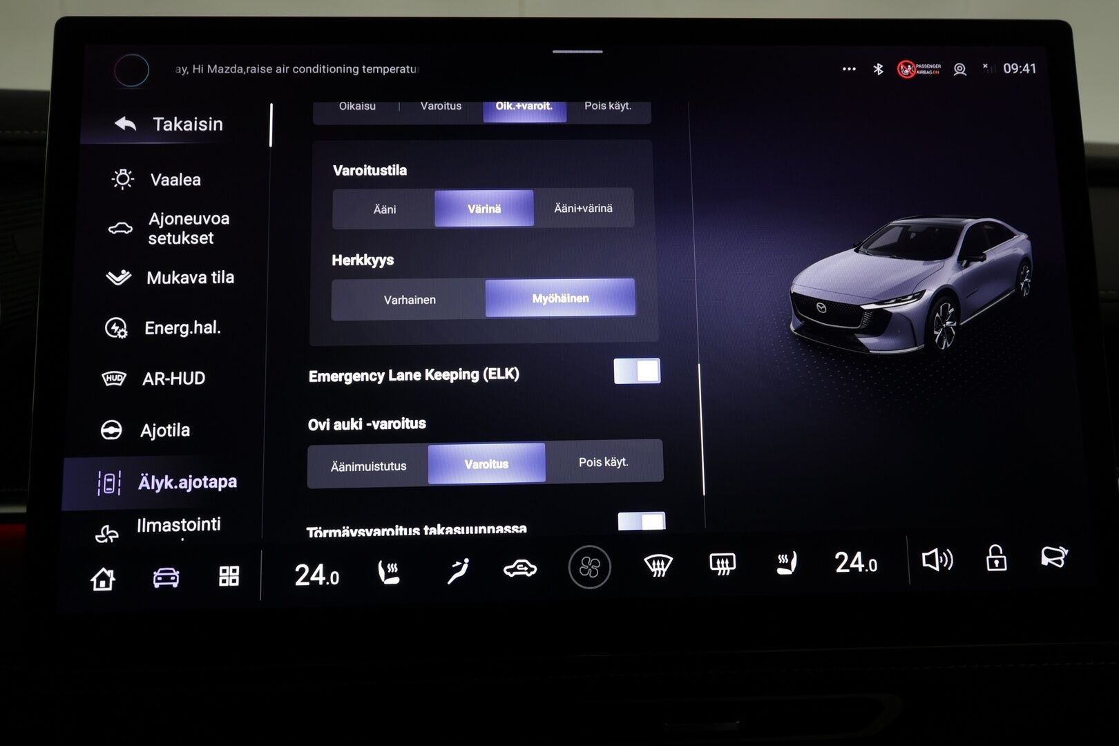 Mazda 6e 2025 68,8 kWh Takumi (GW7) - | ILP | ACC | 360 | HUD | Panorama | Ilmastoidut etuistuimet sähkösäädöllä | Vaalea Keinonahka-verhoilu | Sony |