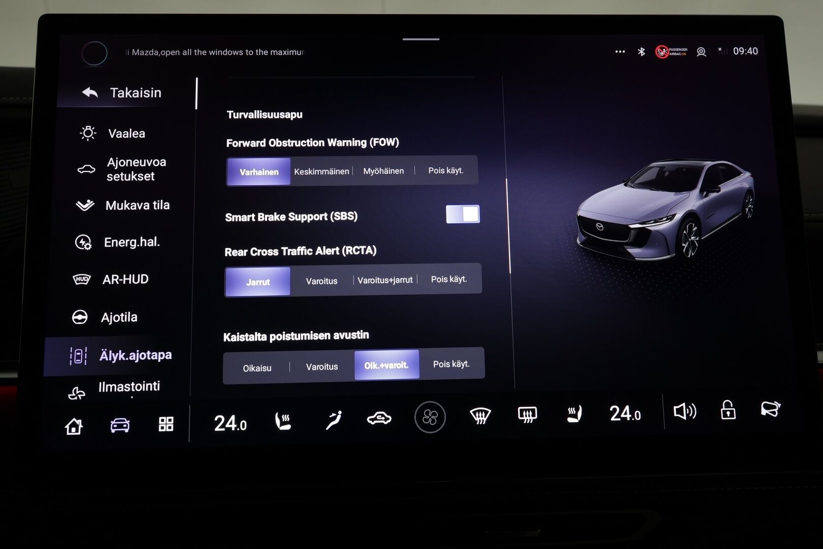 Mazda 6e 2025 68,8 kWh Takumi (GW7) - | ILP | ACC | 360 | HUD | Panorama | Ilmastoidut etuistuimet sähkösäädöllä | Vaalea Keinonahka-verhoilu | Sony |