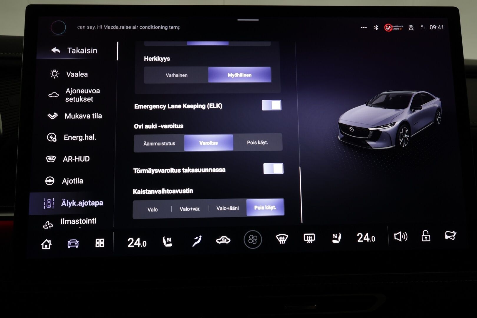 Mazda 6e 2025 68,8 kWh Takumi (GW7) - | ILP | ACC | 360 | HUD | Panorama | Ilmastoidut etuistuimet sähkösäädöllä | Vaalea Keinonahka-verhoilu | Sony |