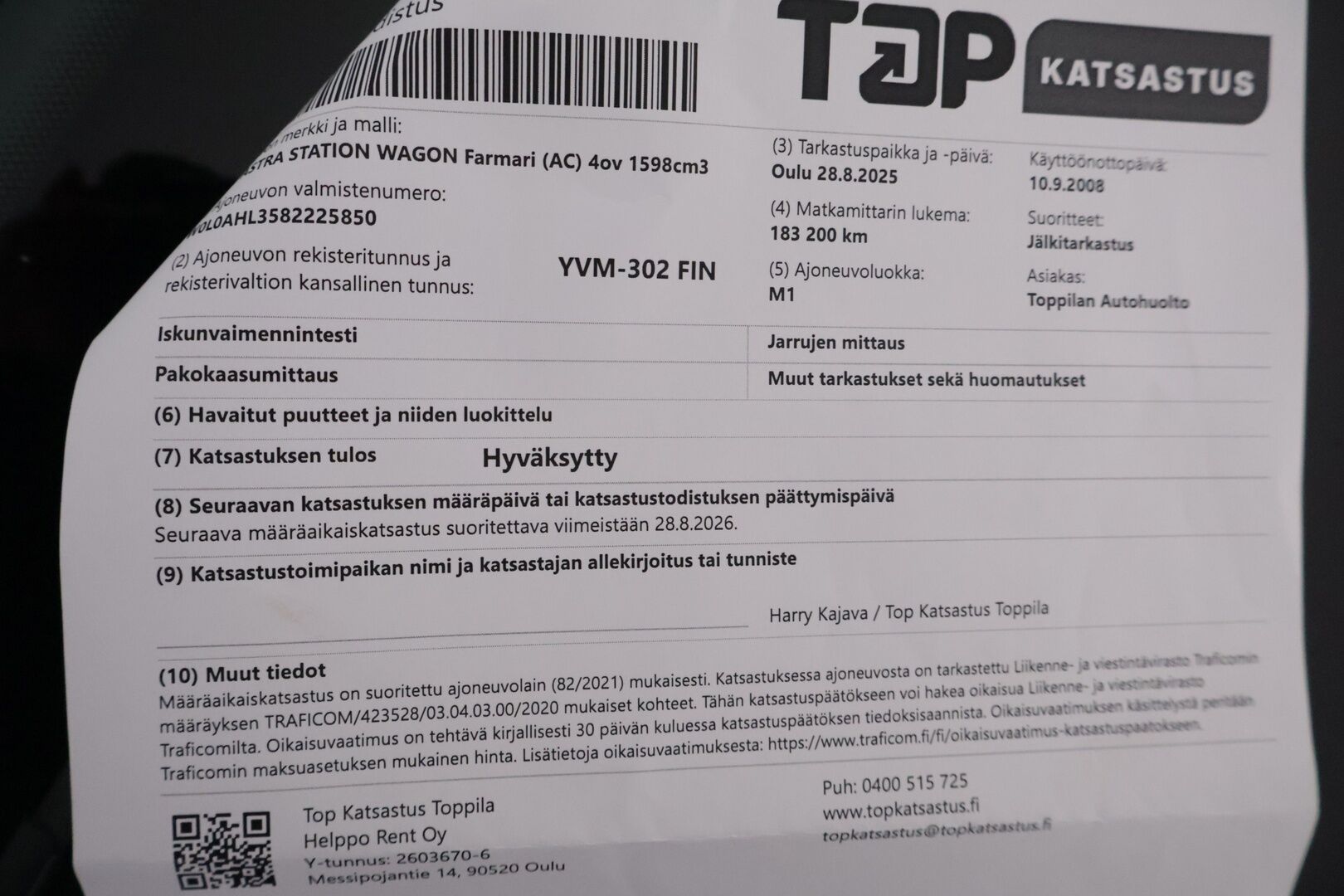 Opel Astra 2008 STATION WAGON Farmari (AC) 4o0v 1598cm3 *YritysOutlet - Myydään vain yrityksille* - *JUURI KATSASTETTU* / Vakkari / Ilmastointi / 2x alumiinivanteet / Suomi-auto / Huoltokirja / Penkinlämmittimet