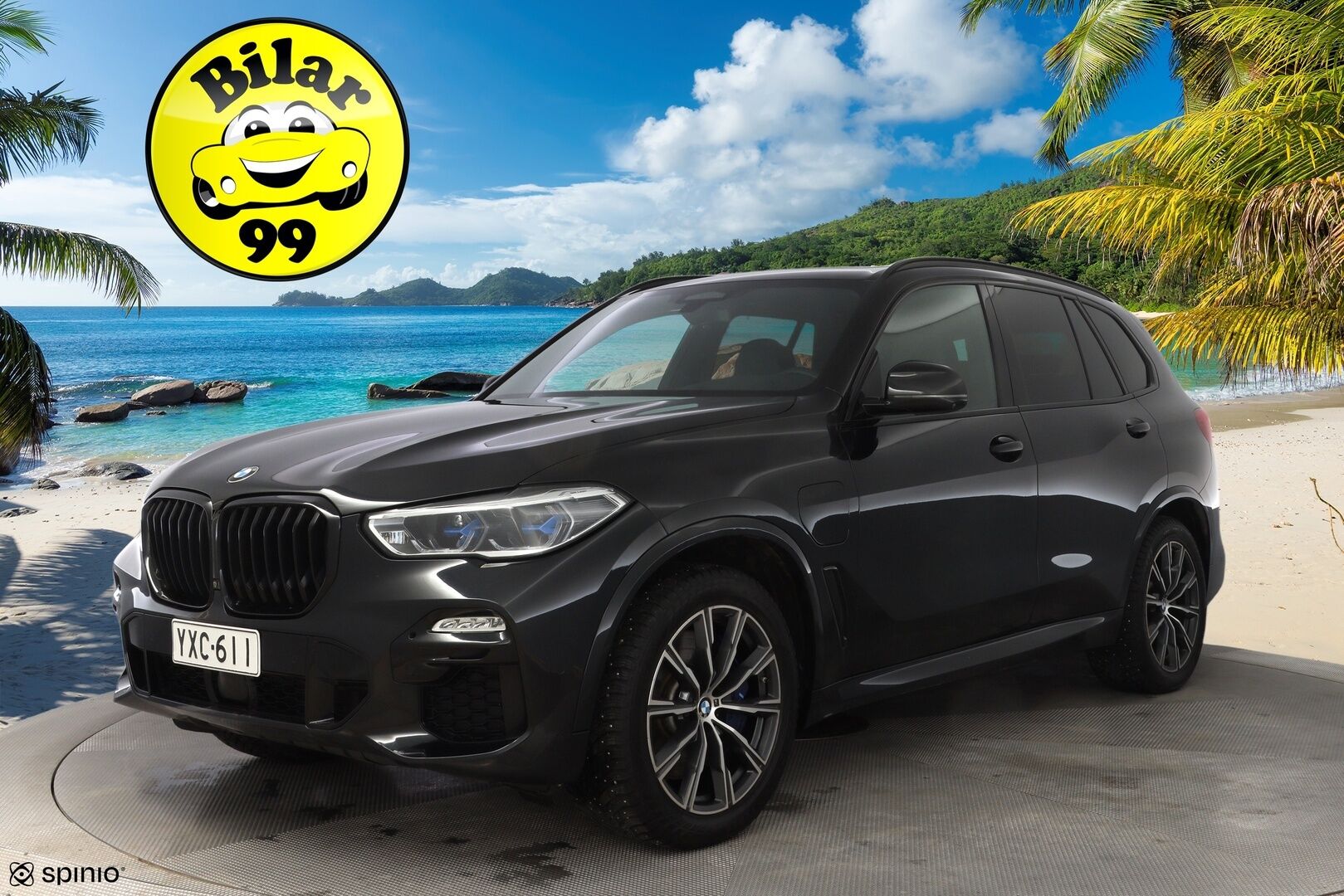 BMW X5 2020 G05 xDrive45e A M-sport * B&W / HUD / ACC / Comfort-nahat / Koukku / 360-kam / Laser / Panorama / Soft Close * - Suomi-auto / SoH 90.5% / 2x Vanteet / Merkkihuoltohistoria