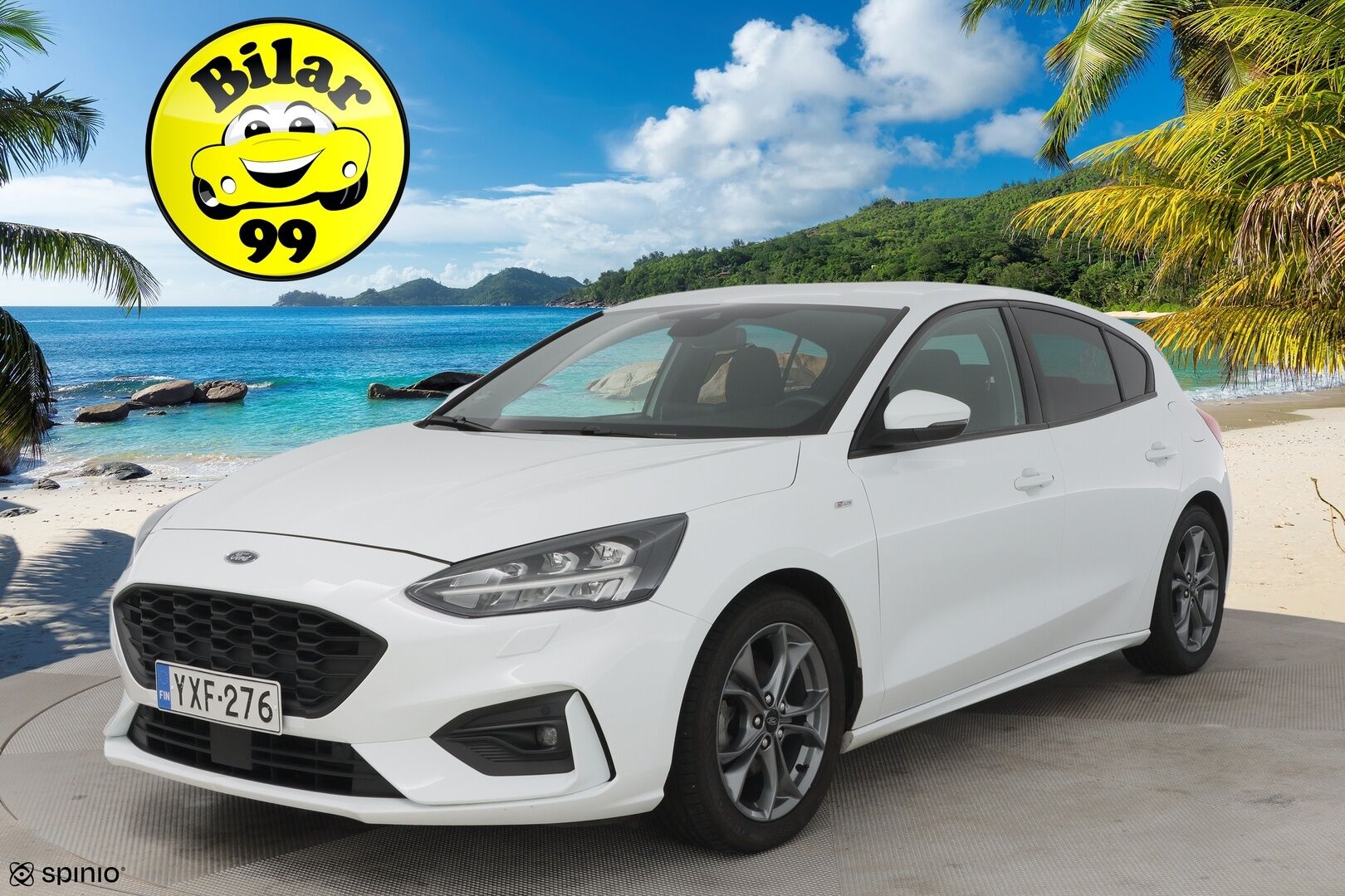 Ford Focus 2020 1,5 EcoBoost 182hv A8 ST-Line 5-ovinen / ACC / Webasto / P-tutkat / LED / Keyless / - Kahdet hyvät renkaat / Hyvä huoltohistoria 