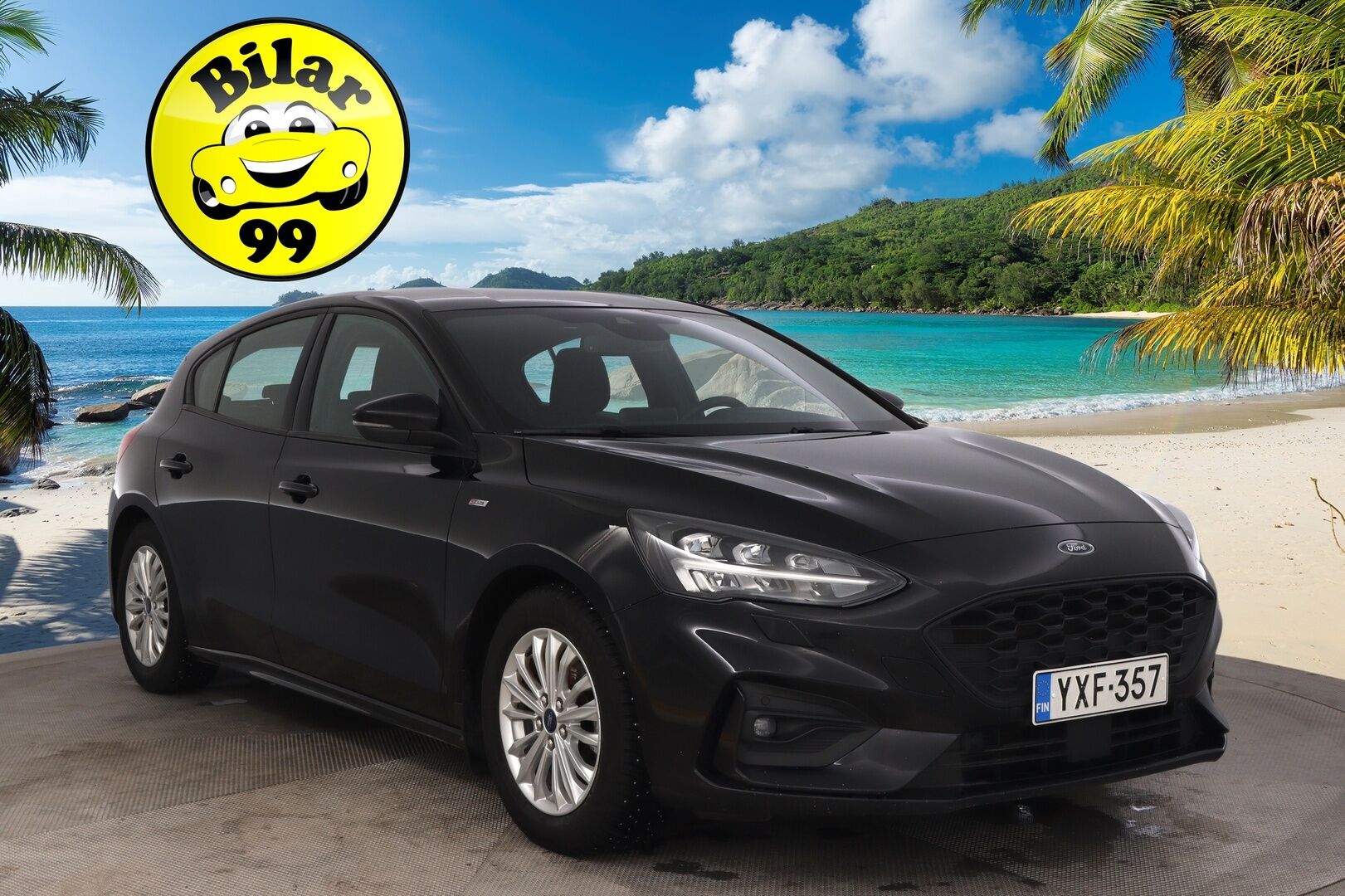 Ford Focus 2020 1,0 EcoBoost 125hv M6 ST-Line *1.Om Suomi-Auto / Webasto / Lämmitettävä tuulilasi / Navi / Ratinlämmitys / ST-Line / LED-ajovalot* - *Juuri saapunut! Musta sisäkattoverhoilu / Vakkari / AndroidAuto / AplleCarPlay / Tutkat / 2X Renkaat / Siisti*