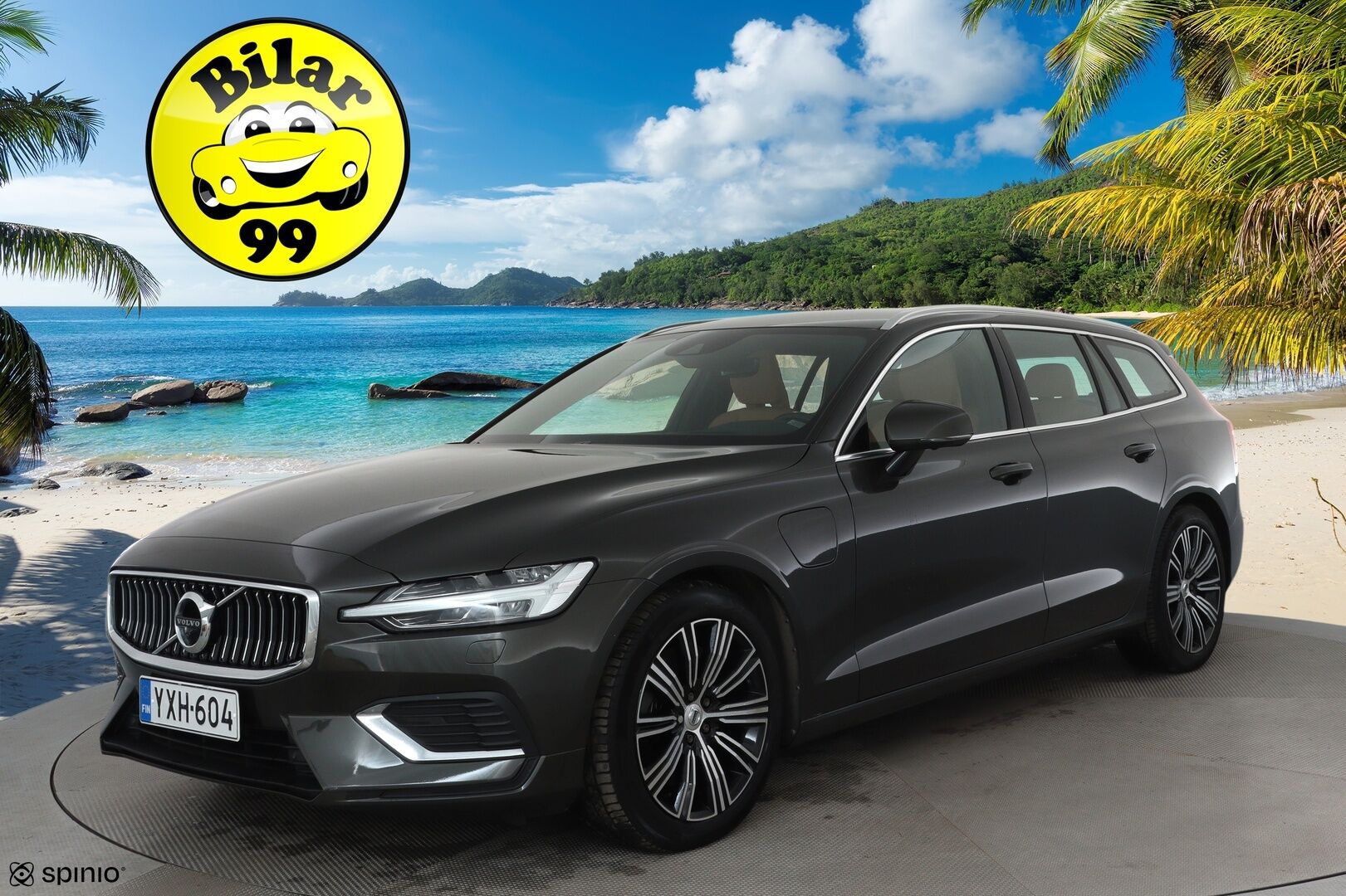 Volvo V60 2020 T8 TwE AWD Business Inscription aut. *ACC / H&K / Webasto / Muistipenkki / 360° / Full LED / HUD / Navi / KeylessGo* - 3,99 % KORKOTARJOUS TÄHÄN AUTOON 28.9. ASTI! - 1.Om Suomi-auto / Kahdet renkaat aluvanteilla