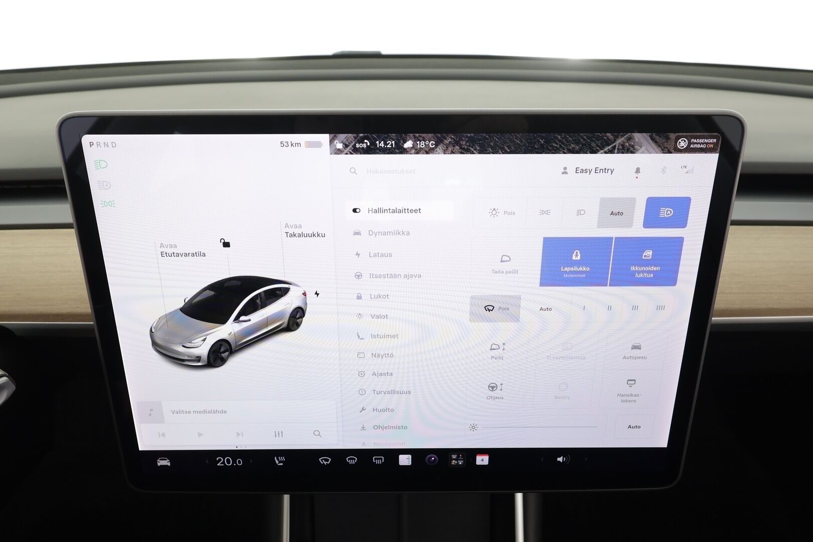 Tesla Model 3 2020 Standard RWD Plus - | Lasikatto | ACC | LED | P.Kamera | Muistipenkki | Premium Speakers | Navi | Kaistavahti | Keyless | Suomi-auto | 
