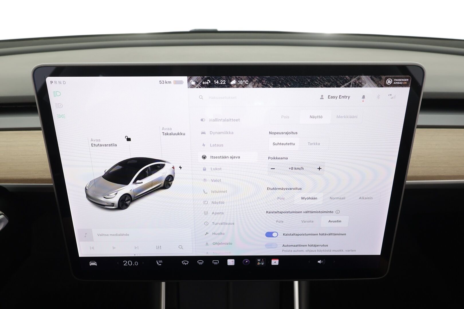 Tesla Model 3 2020 Standard RWD Plus - | Lasikatto | ACC | LED | P.Kamera | Muistipenkki | Premium Speakers | Navi | Kaistavahti | Keyless | Suomi-auto | 
