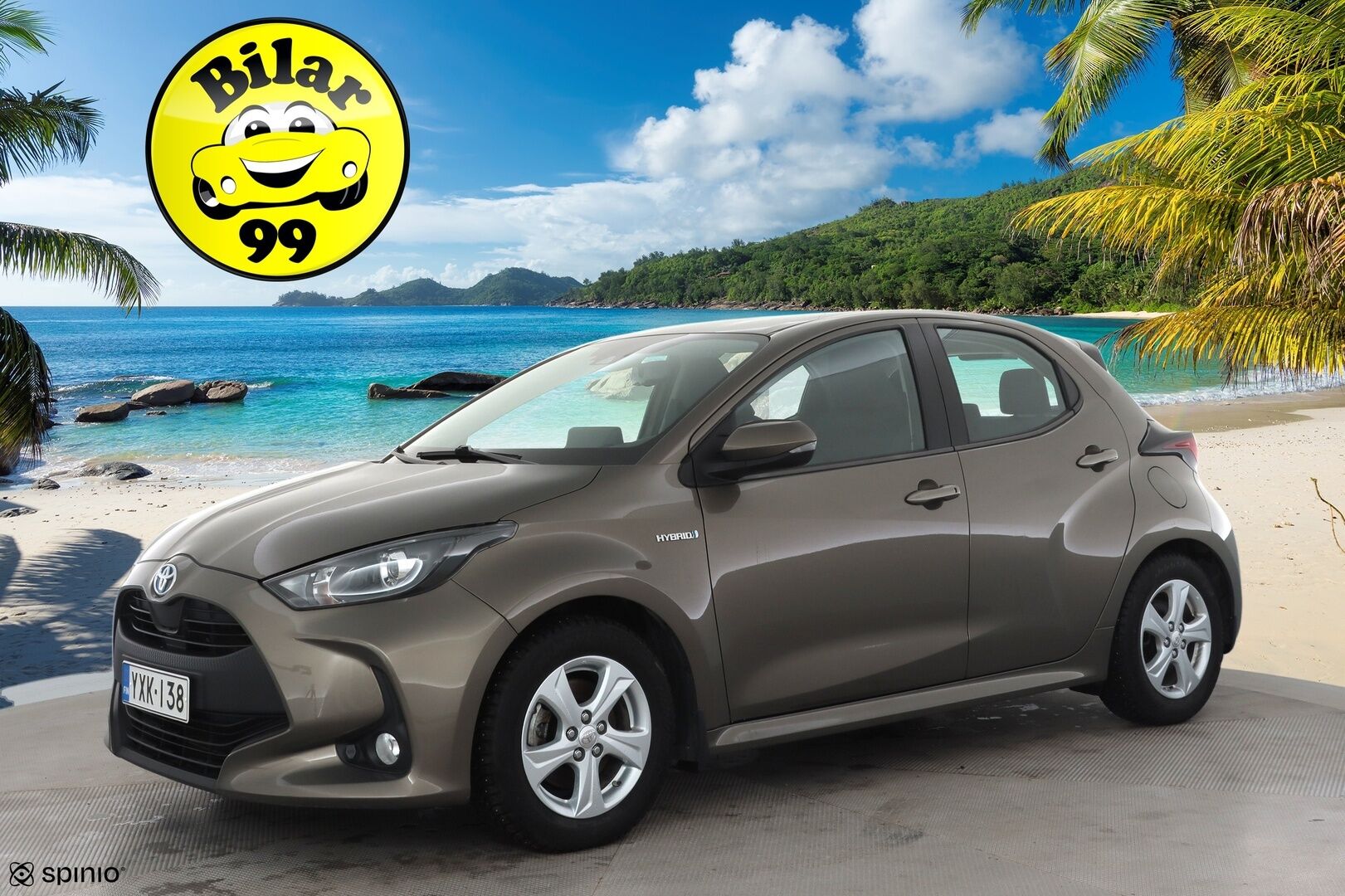 Toyota Yaris 2021 1,5 Hybrid Active Business * Sisätilanlämmitin / ACC / LED / P.Kamera / Navi / Kaistavahti / Keyless * - Kahdet renkaat aluvanteilla / Merkkihuollot / Suomi-auto 