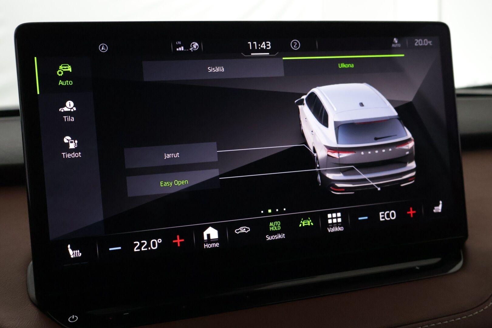Skoda Enyaq 2021 80 "125 EDITION" iV - Suomi-auto | ecoSuite Nahkasisusta | ACC | ILP | BLIS | P-kamera | Vetokoukku | Navi | Muistipenkki | Matrix LED | 2x Renkaat | Lämmitettävä tuulilasi 